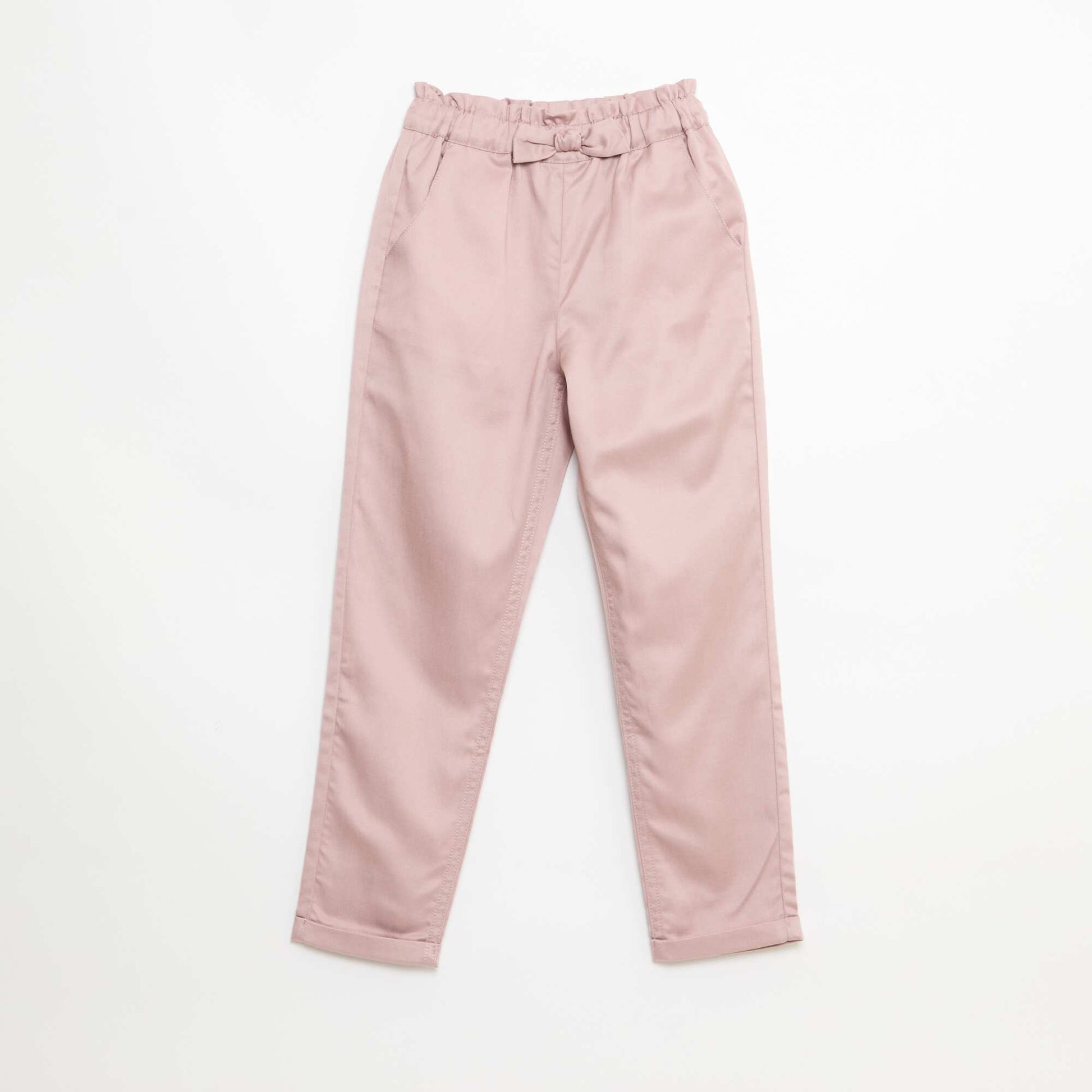 Pantalon en tencel avec nœud uni VIOLET
