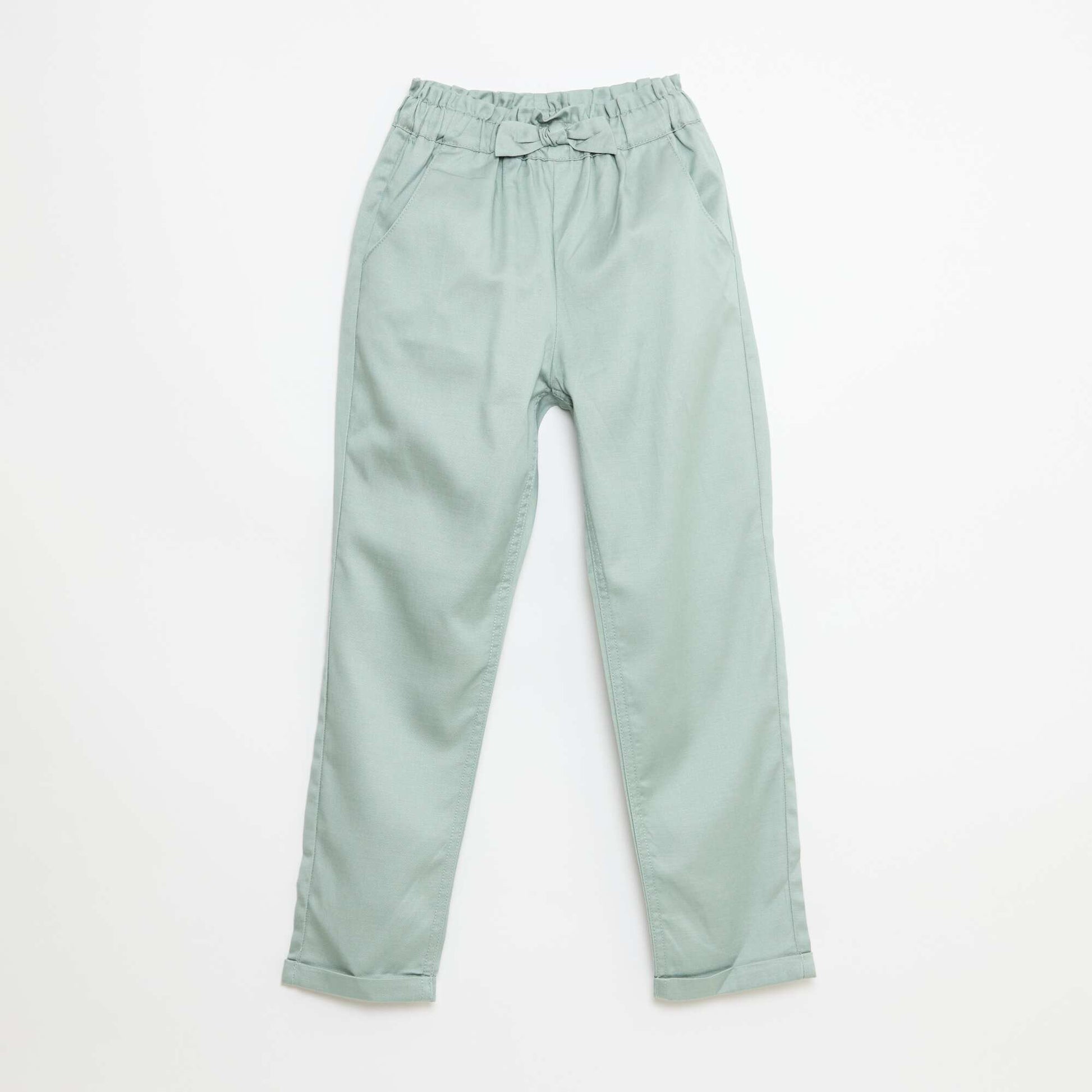 Pantalon en tencel avec nœud uni VERT