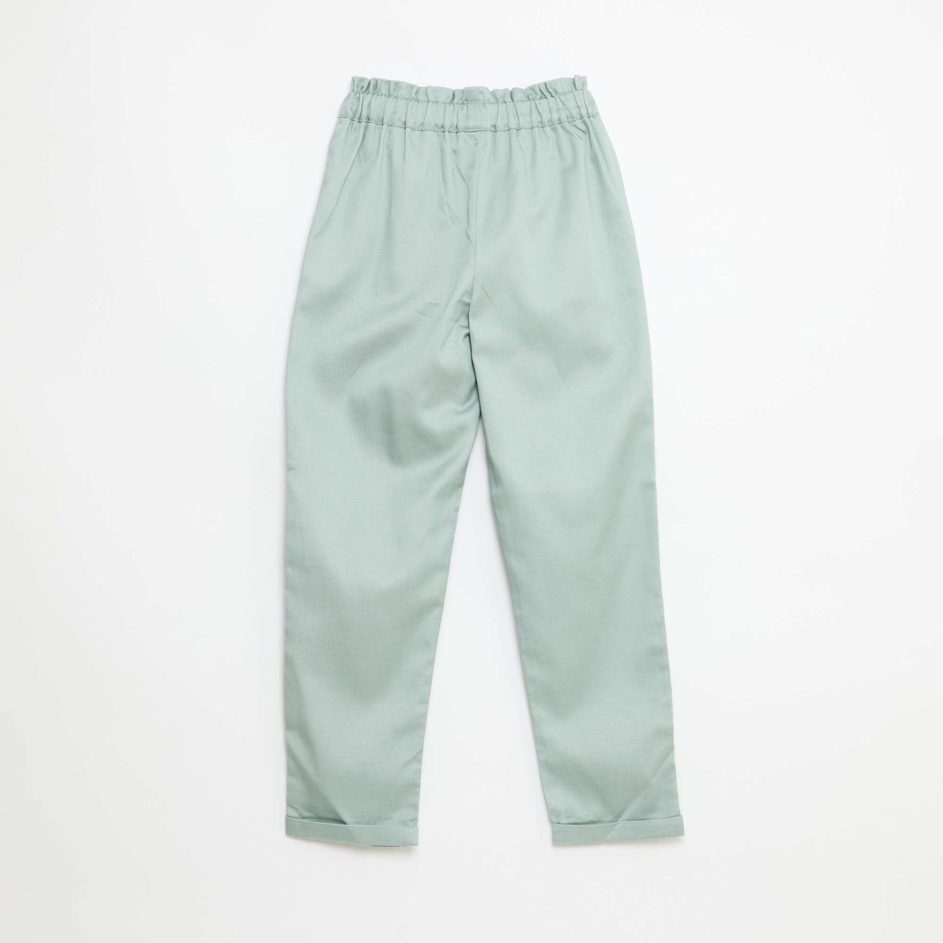 Pantalon en tencel avec nœud uni VERT