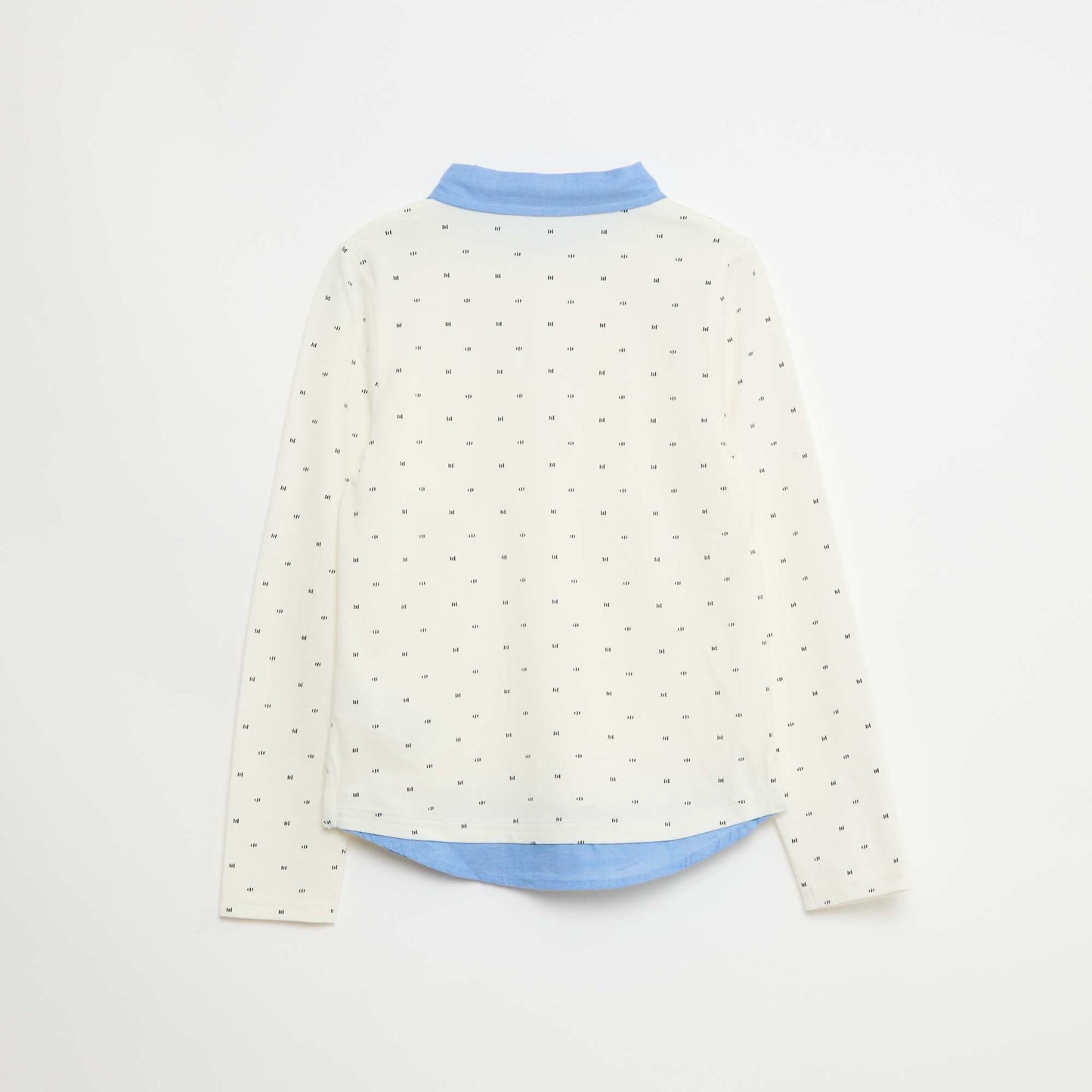 Polo piqué 2 en 1 all-over en coton BLANC