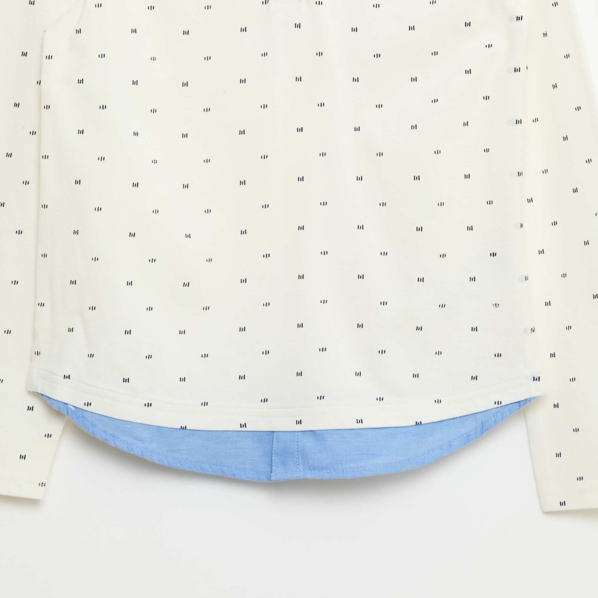 Polo piqué 2 en 1 all-over en coton BLANC