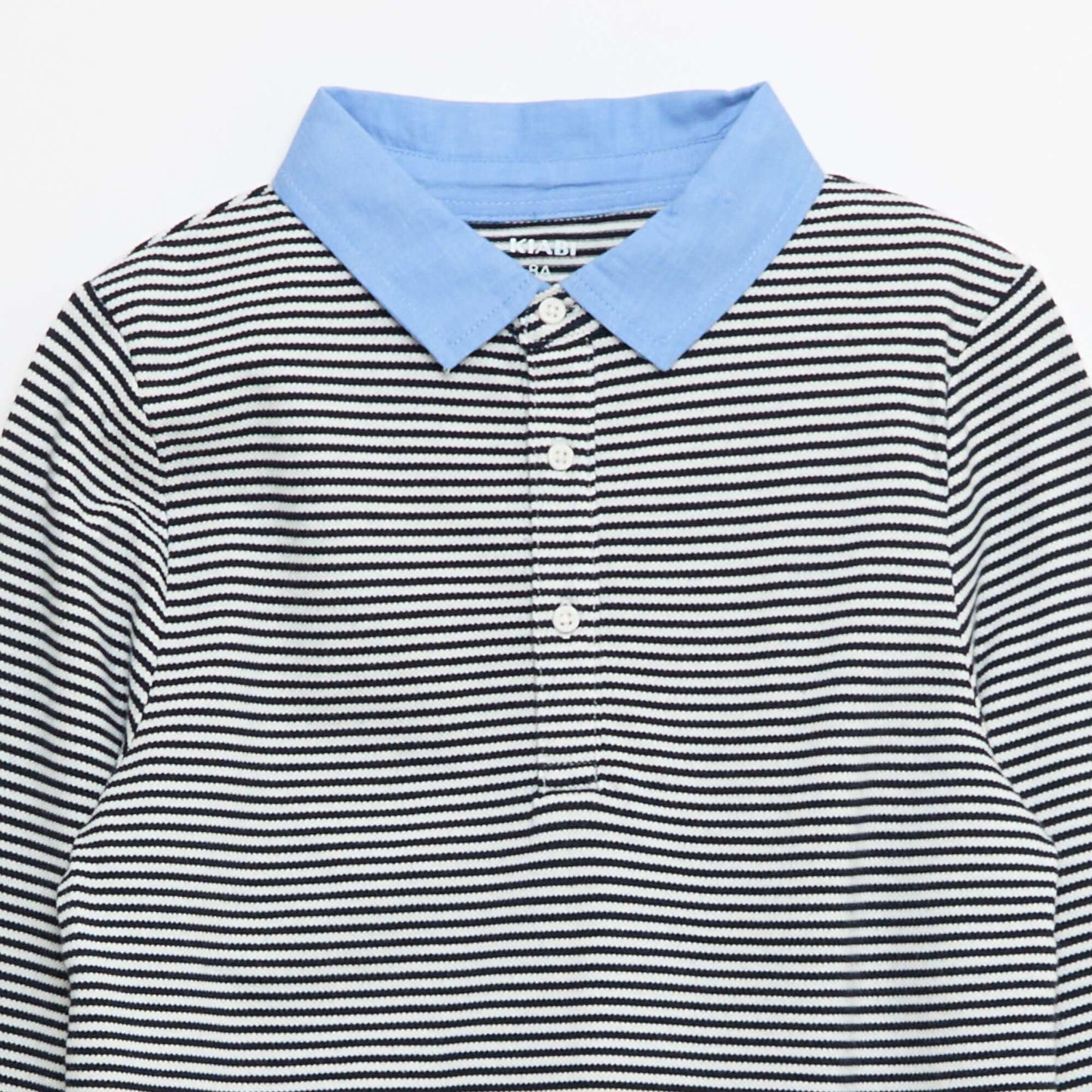 Polo piqué 2 en 1 rayé en coton BLANC