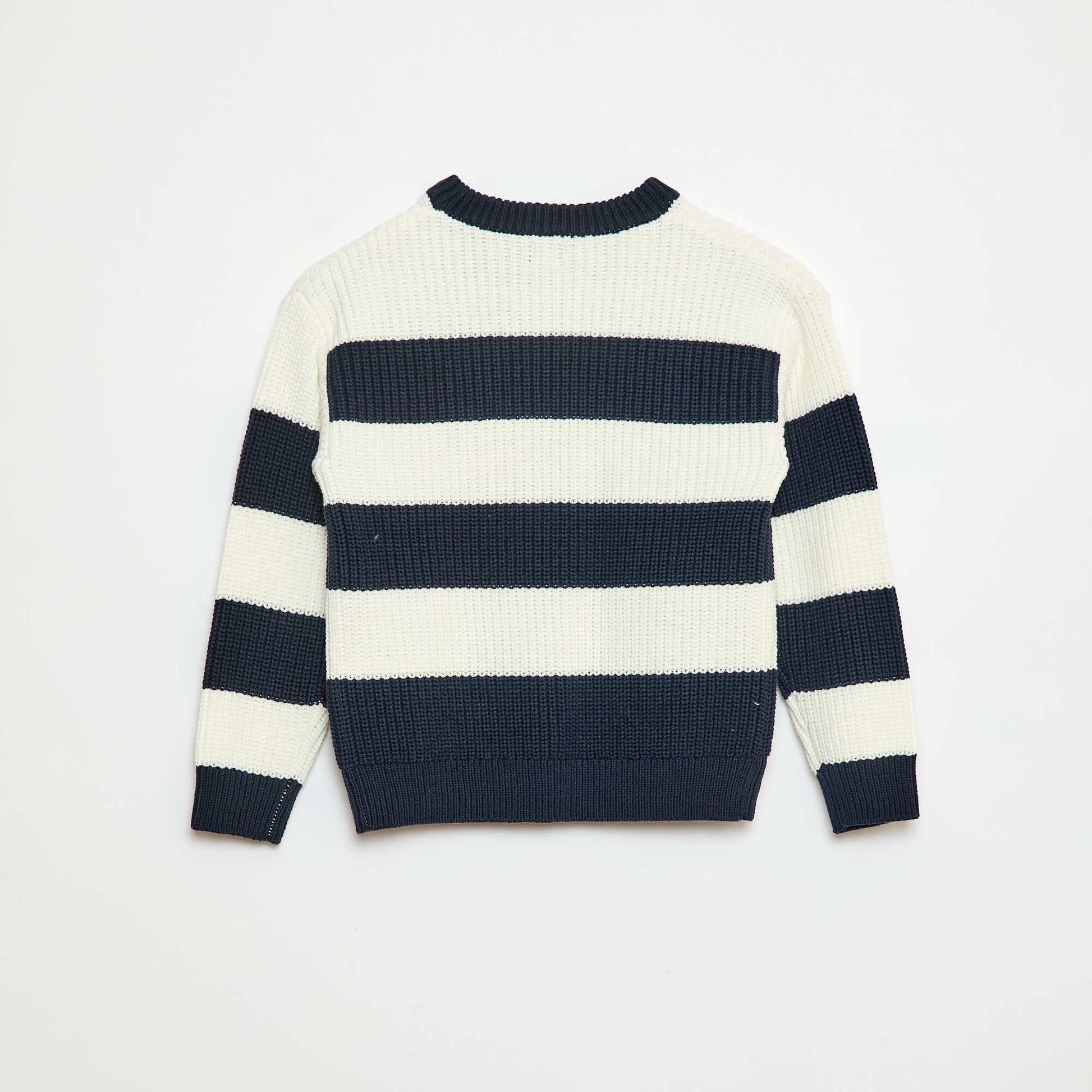 Pull tricoté en color block BLEU