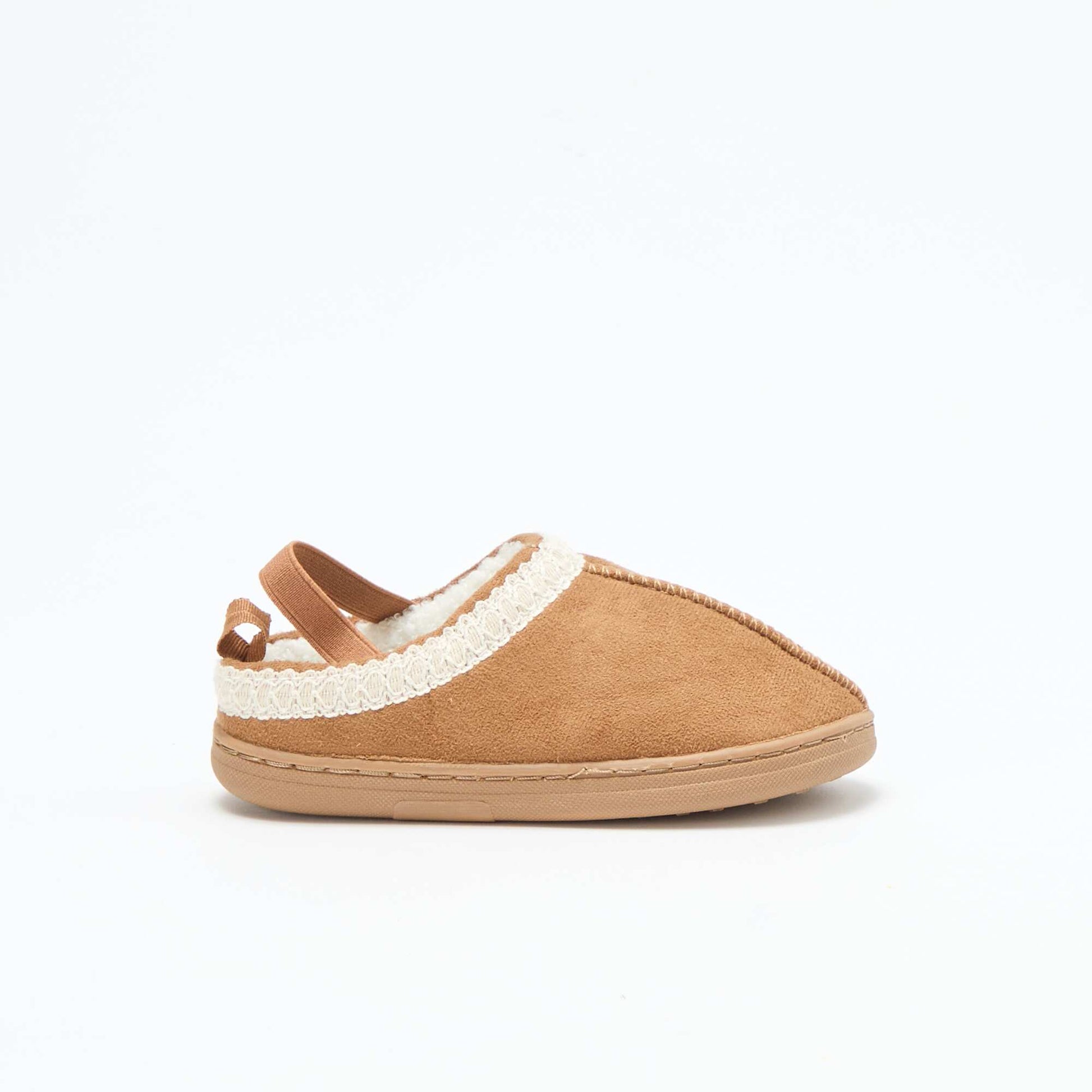 Chaussures mules suédine avec détails MARRON