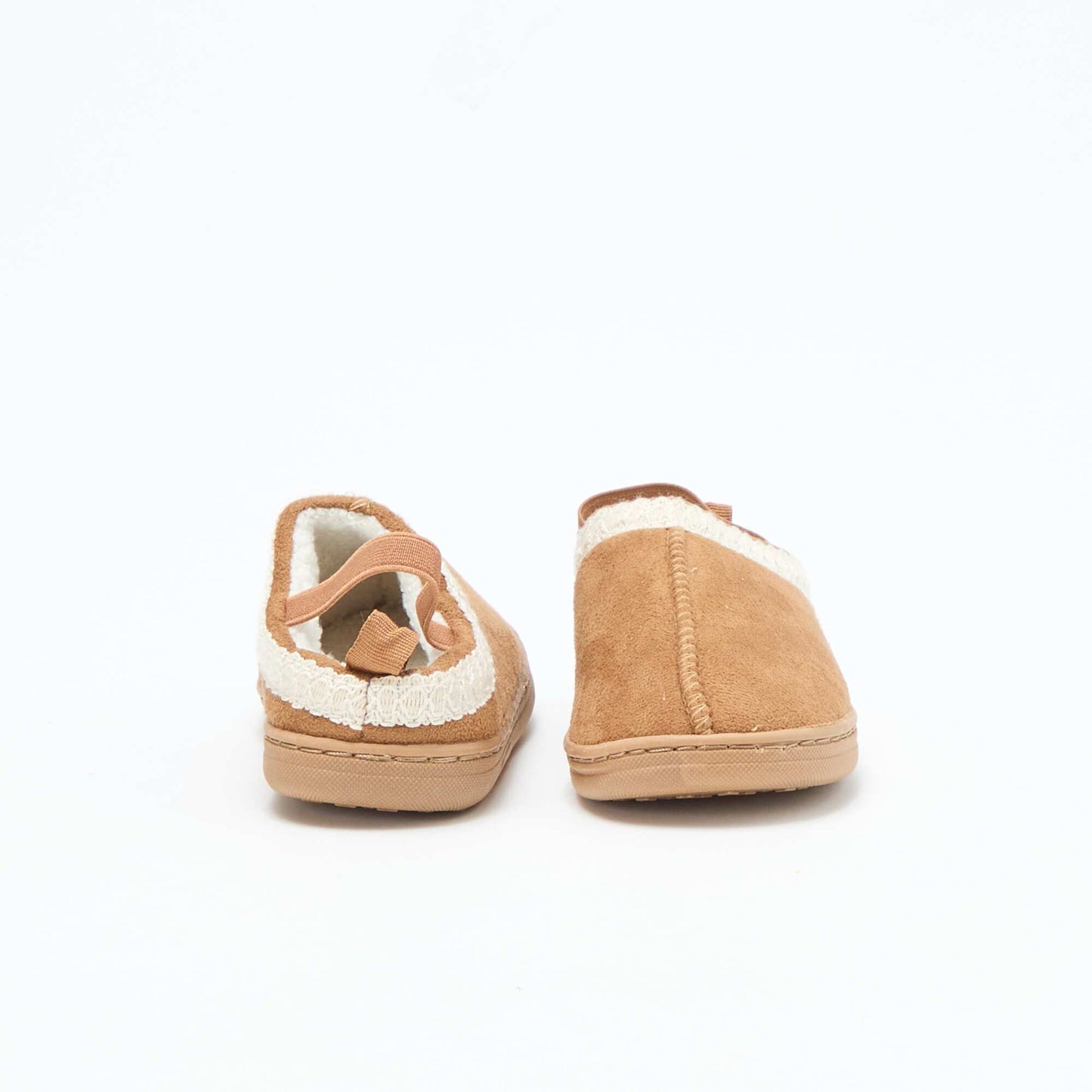 Chaussures mules suédine avec détails MARRON
