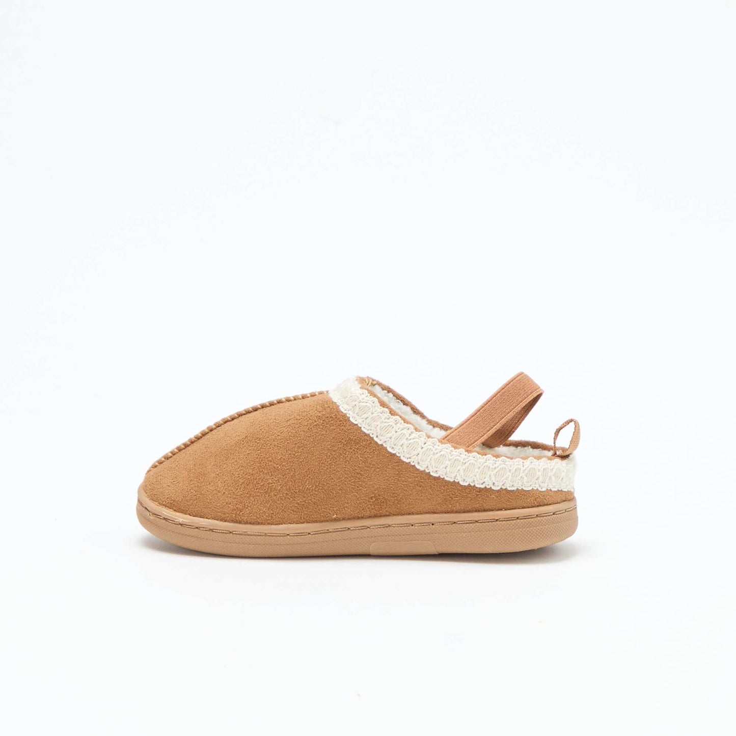 Chaussures mules suédine avec détails MARRON