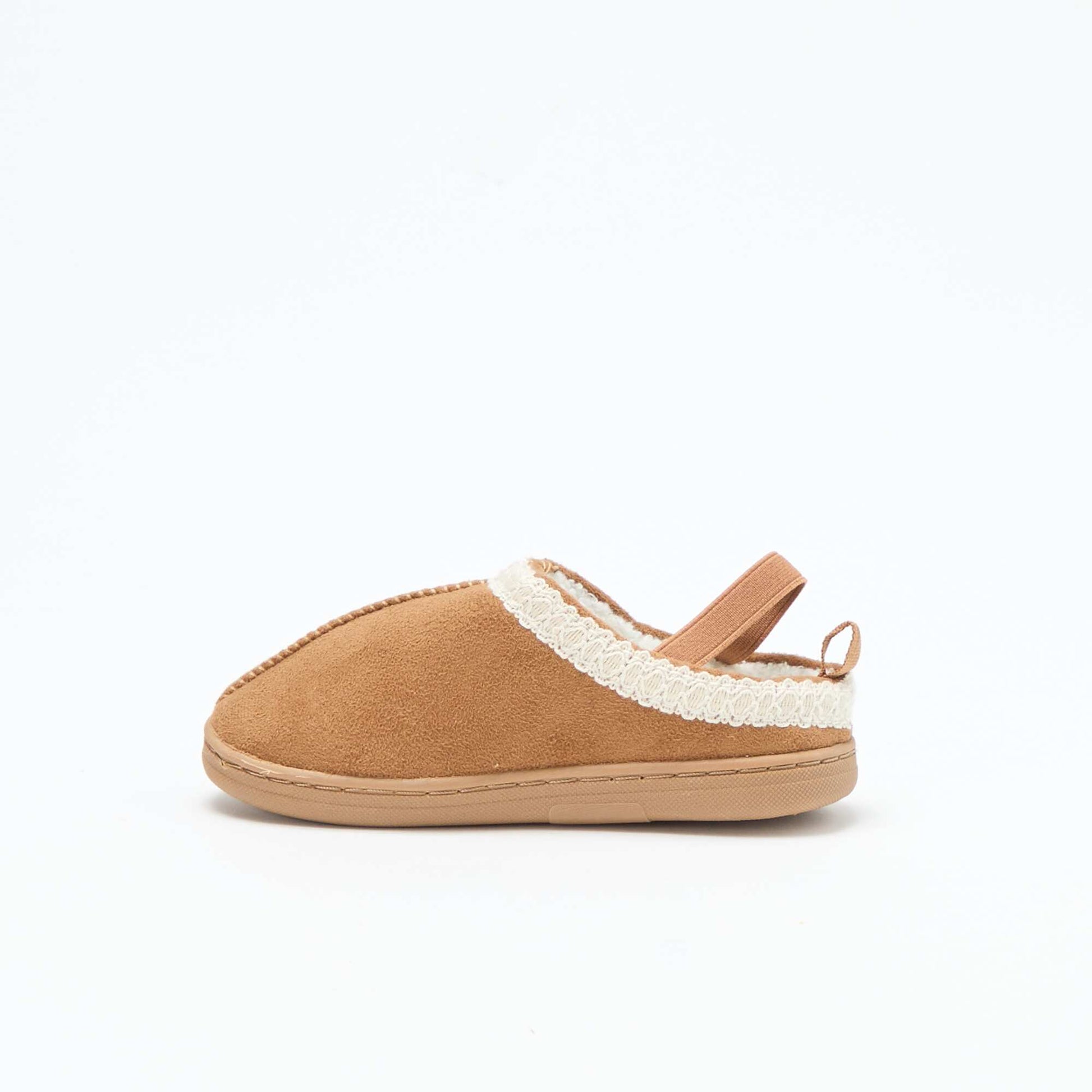 Chaussures mules suédine avec détails MARRON