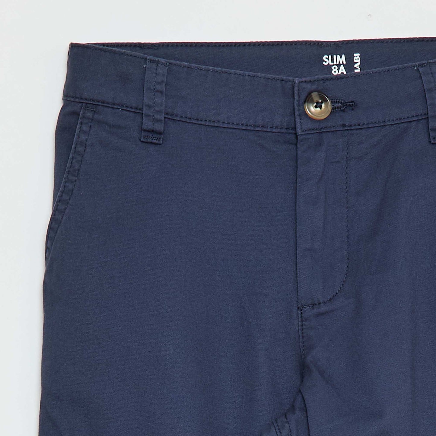 Chino 5 poches slim fit uni BLEU