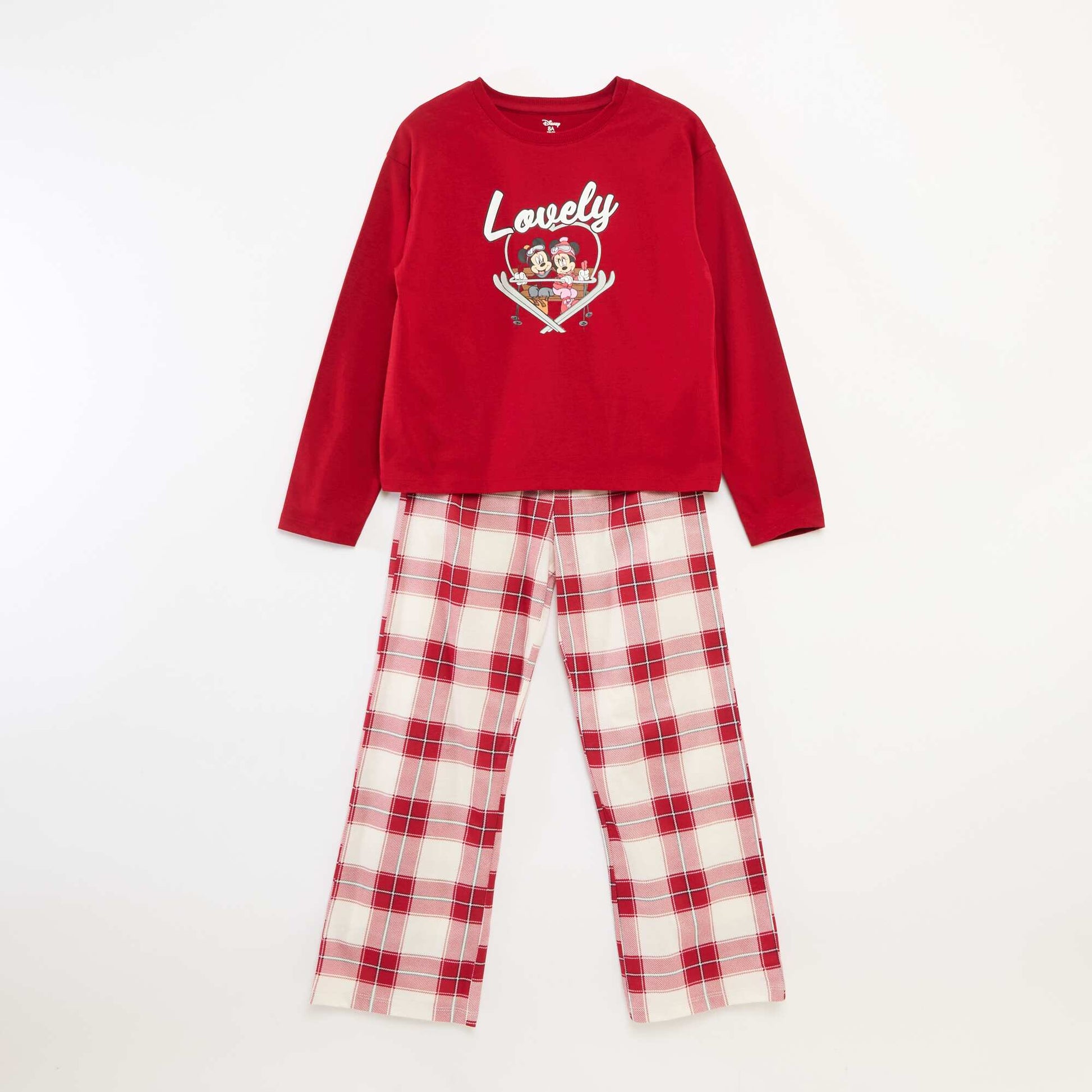 Ensemble de pyjama Noël 'Disney' 'Minnie' en jersey coton ROUGE
