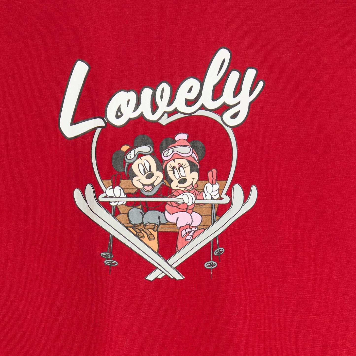 Ensemble de pyjama Noël 'Disney' 'Minnie' en jersey coton ROUGE