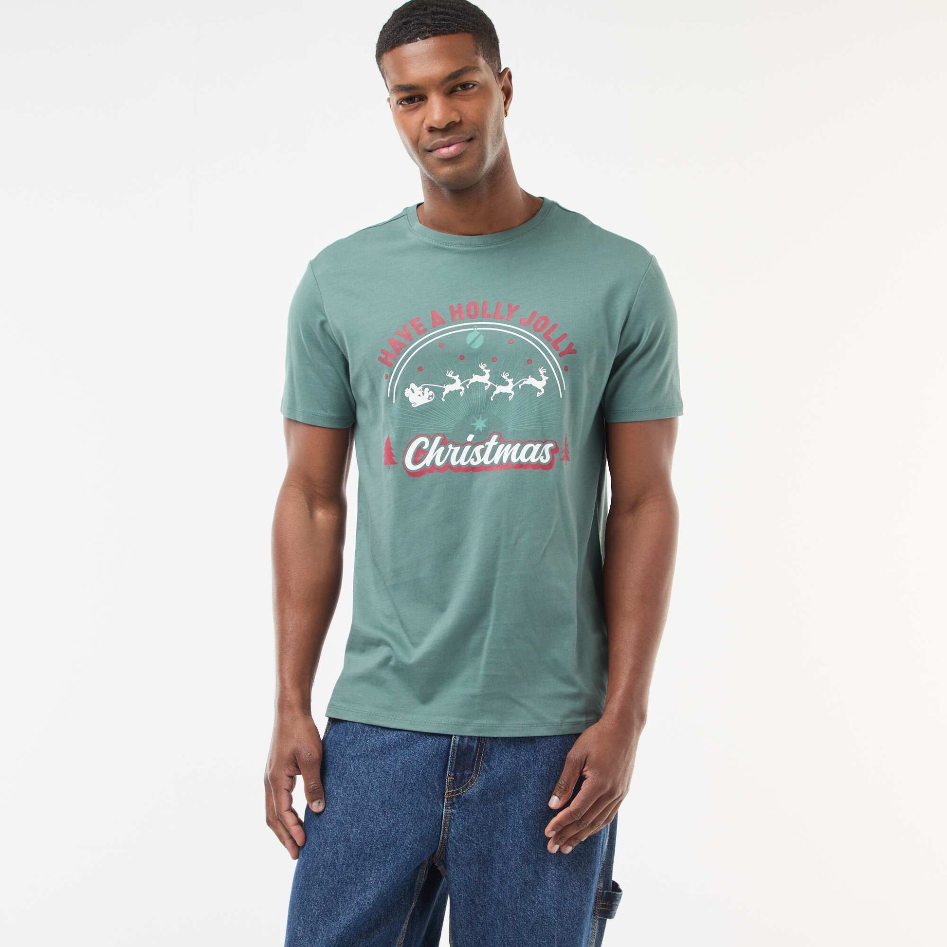 Tee-shirt de Noël fantaisie KAKI