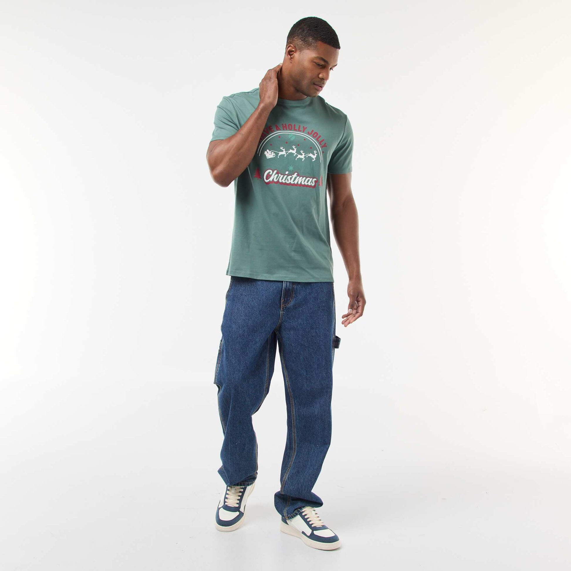 Tee-shirt de Noël fantaisie KAKI