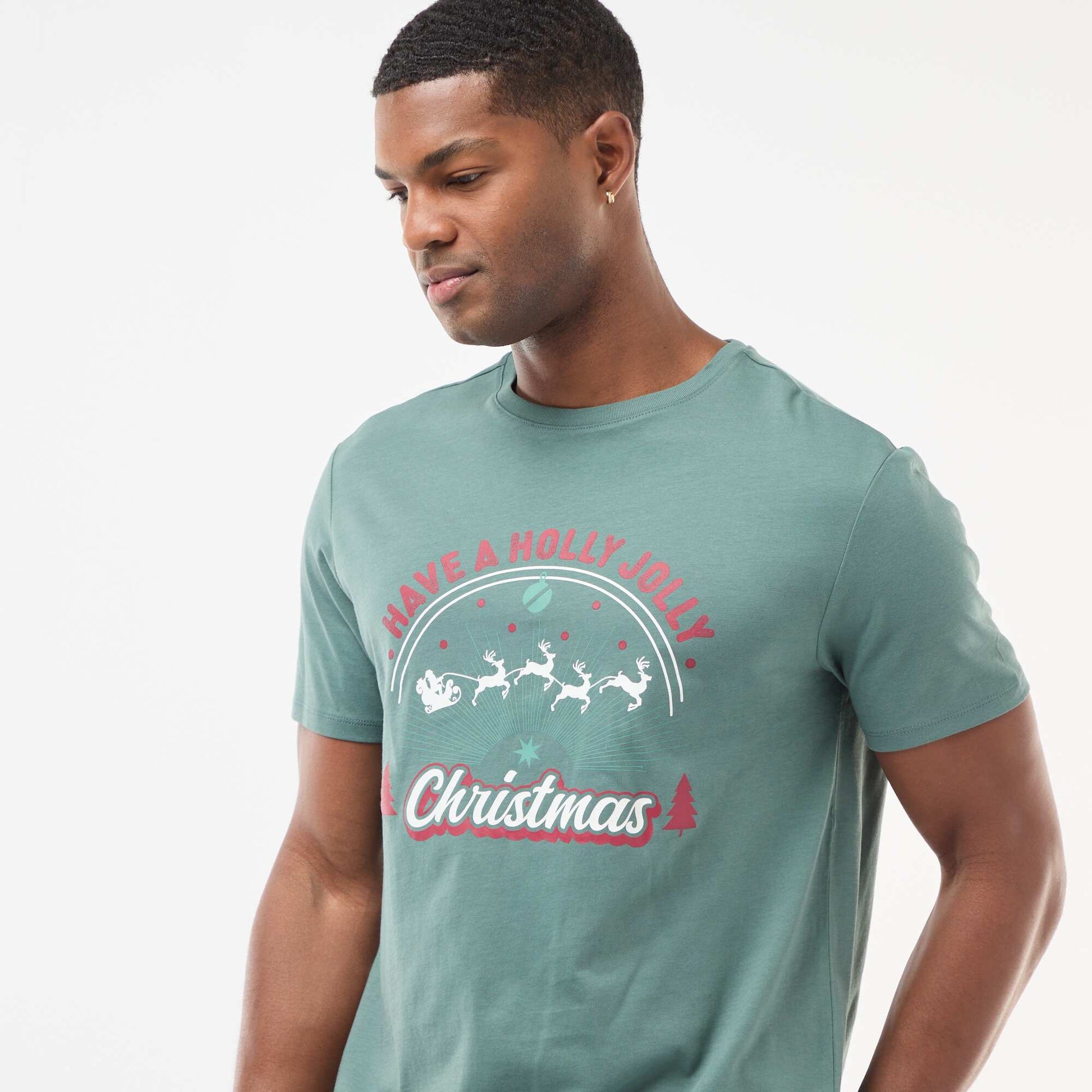 Tee-shirt de Noël fantaisie KAKI