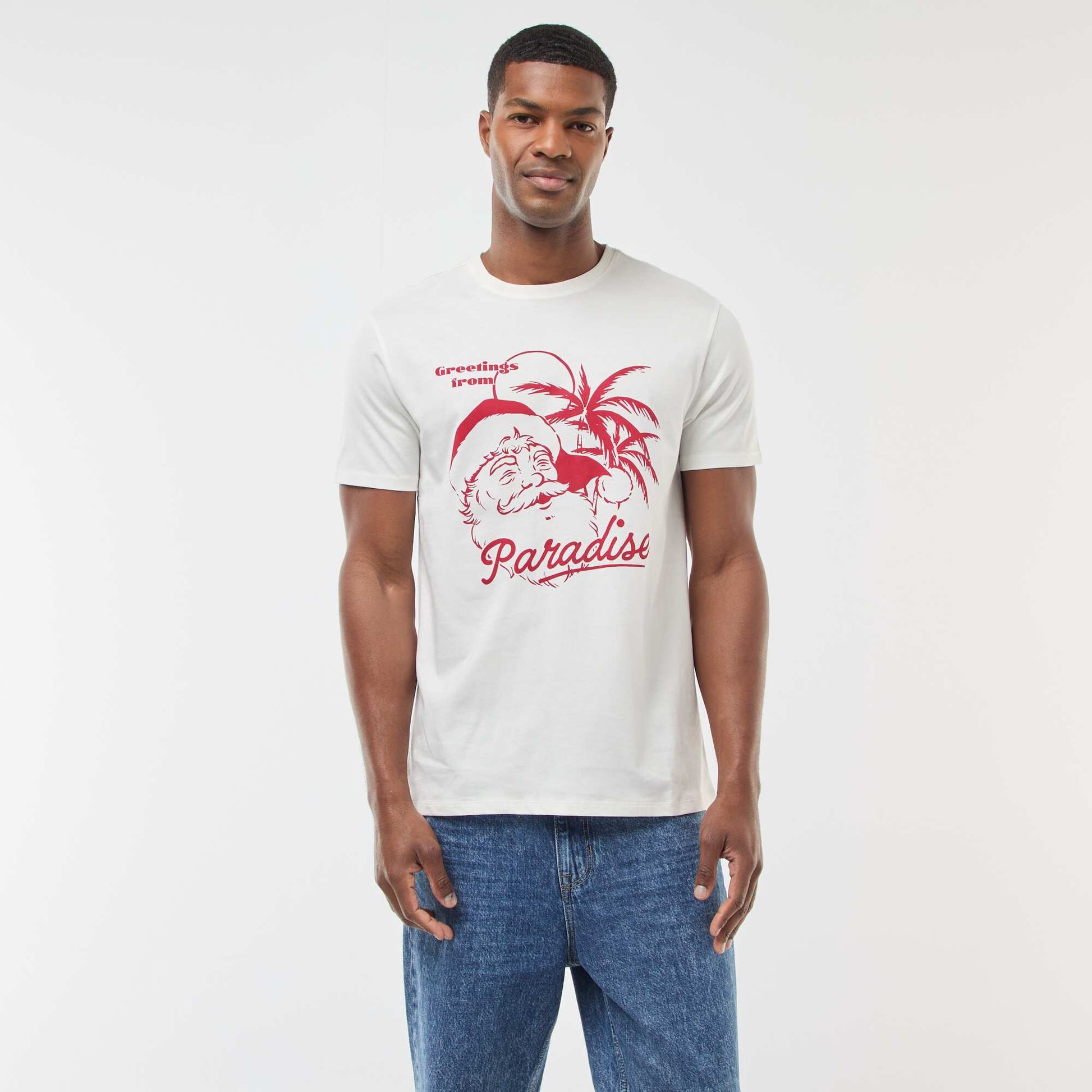 Tee-shirt de Noël fantaisie BLANC