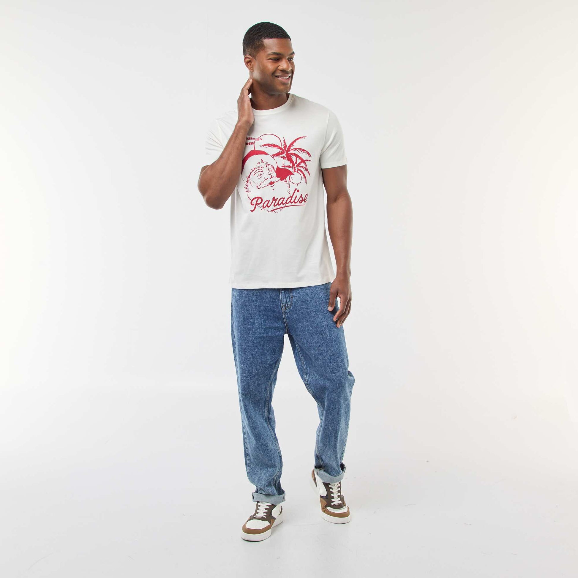 Tee-shirt de Noël fantaisie BLANC