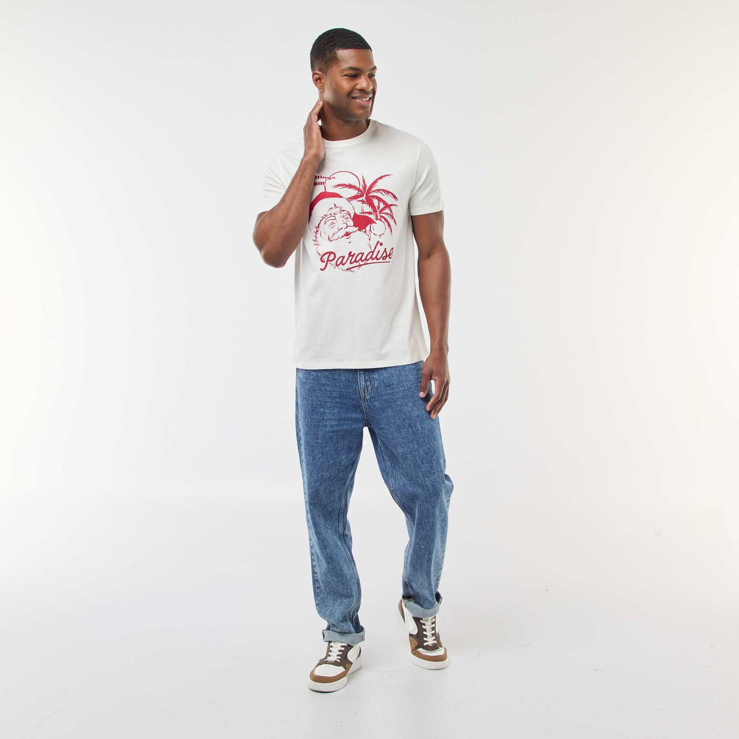 Tee-shirt de Noël fantaisie BLANC