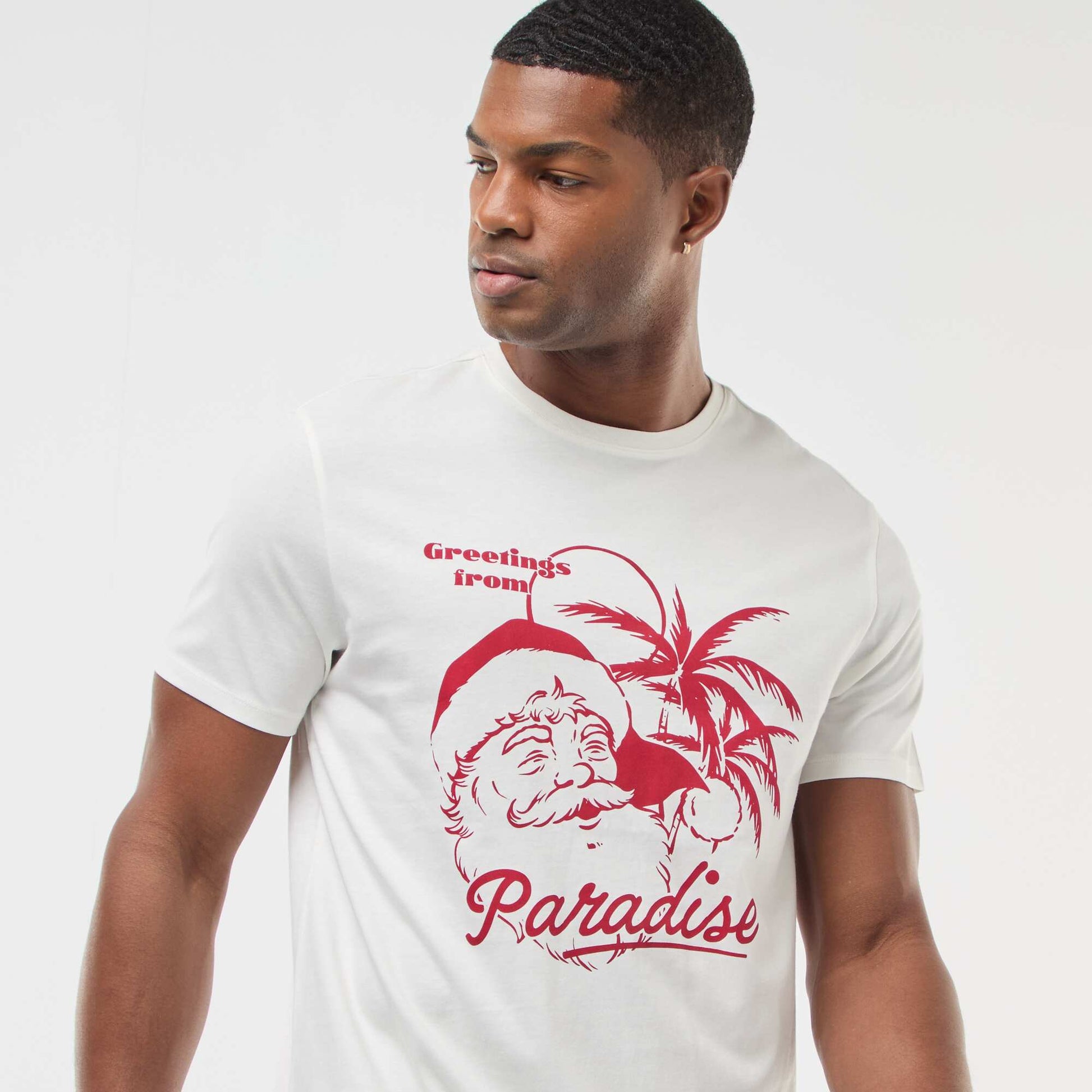 Tee-shirt de Noël fantaisie BLANC