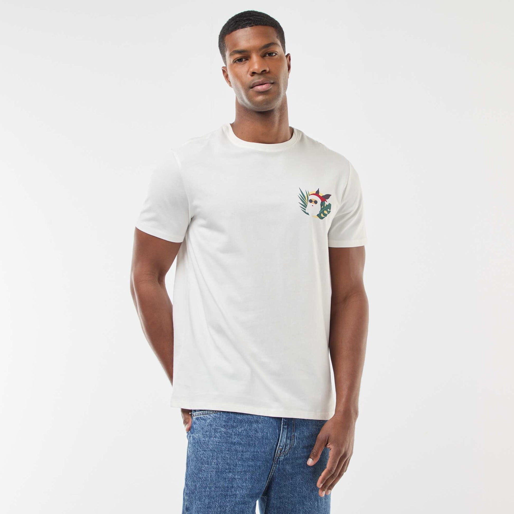 Tee-shirt de Noël fantaisie BLANC