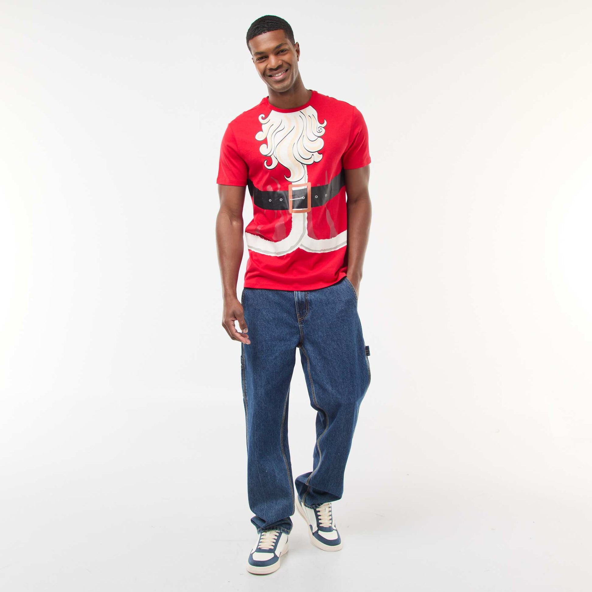 Tee-shirt de Noël fantaisie ROUGE