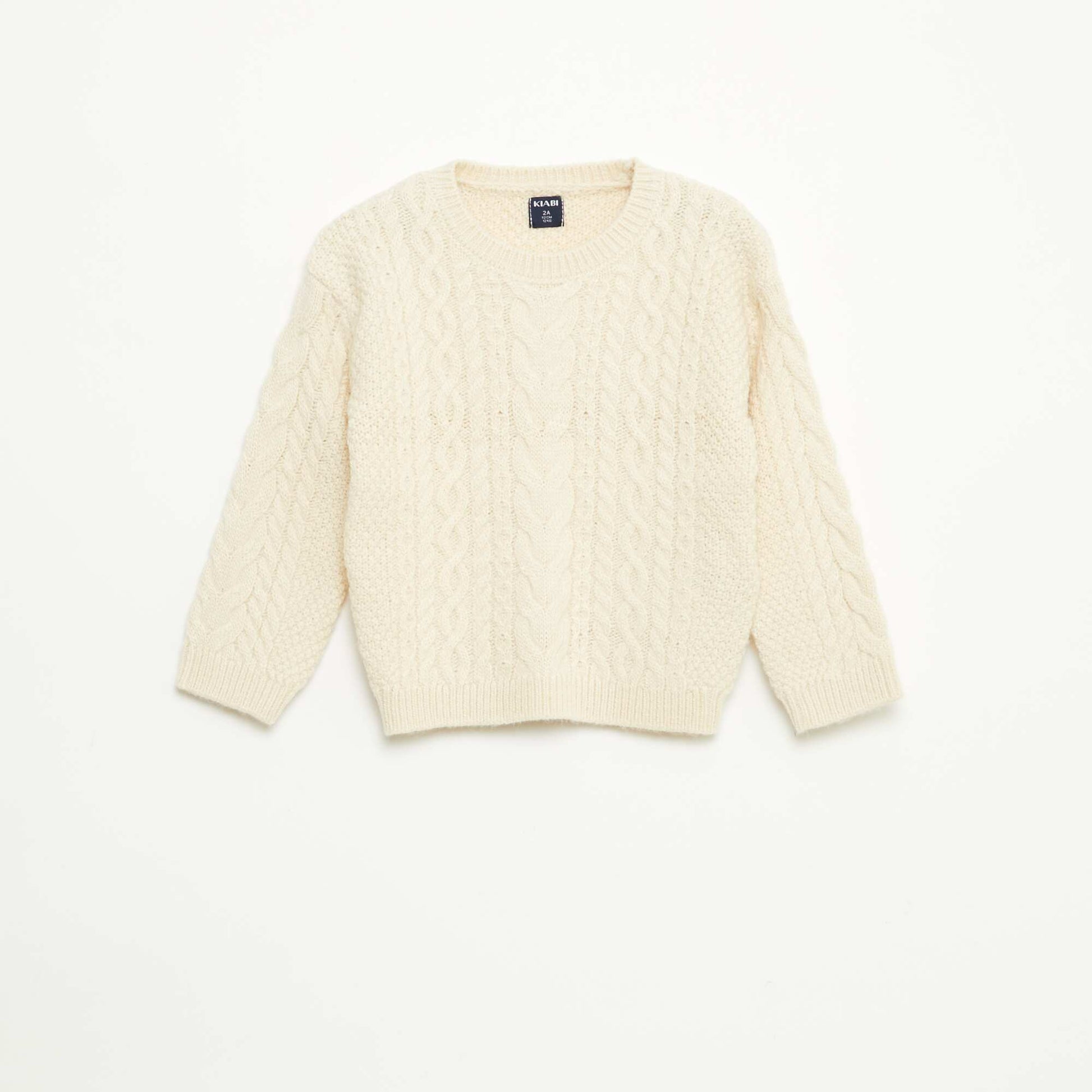 Pull en tricot torsadé BEIGE