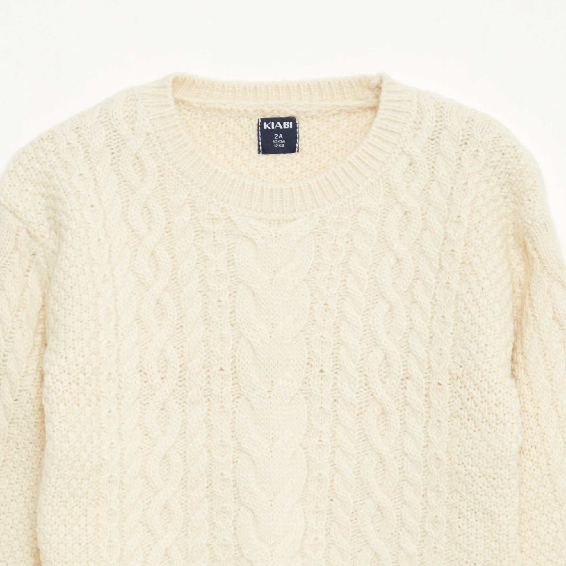 Pull en tricot torsadé BEIGE