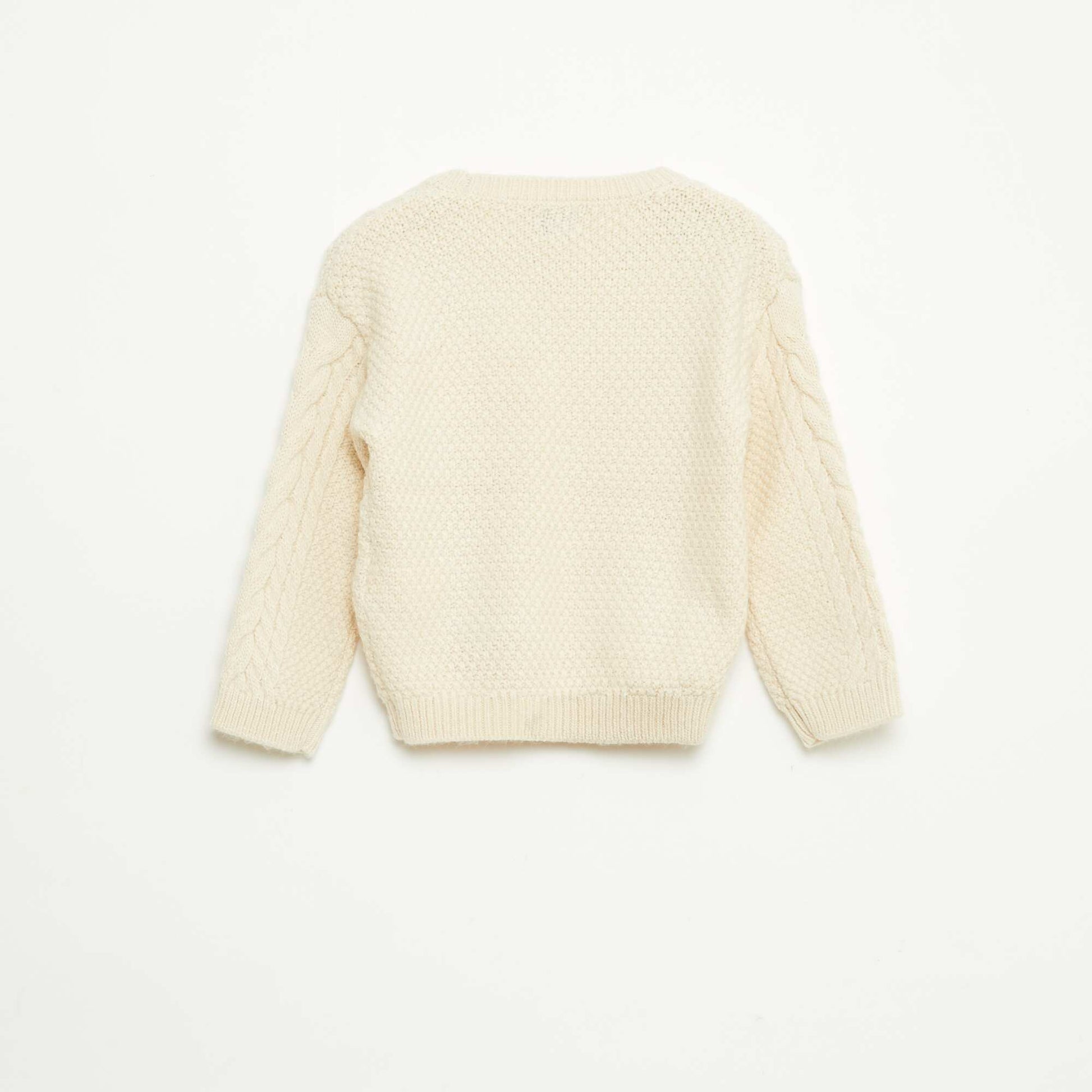 Pull en tricot torsadé BEIGE