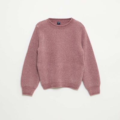 Pull épais en maille chenille ROSE