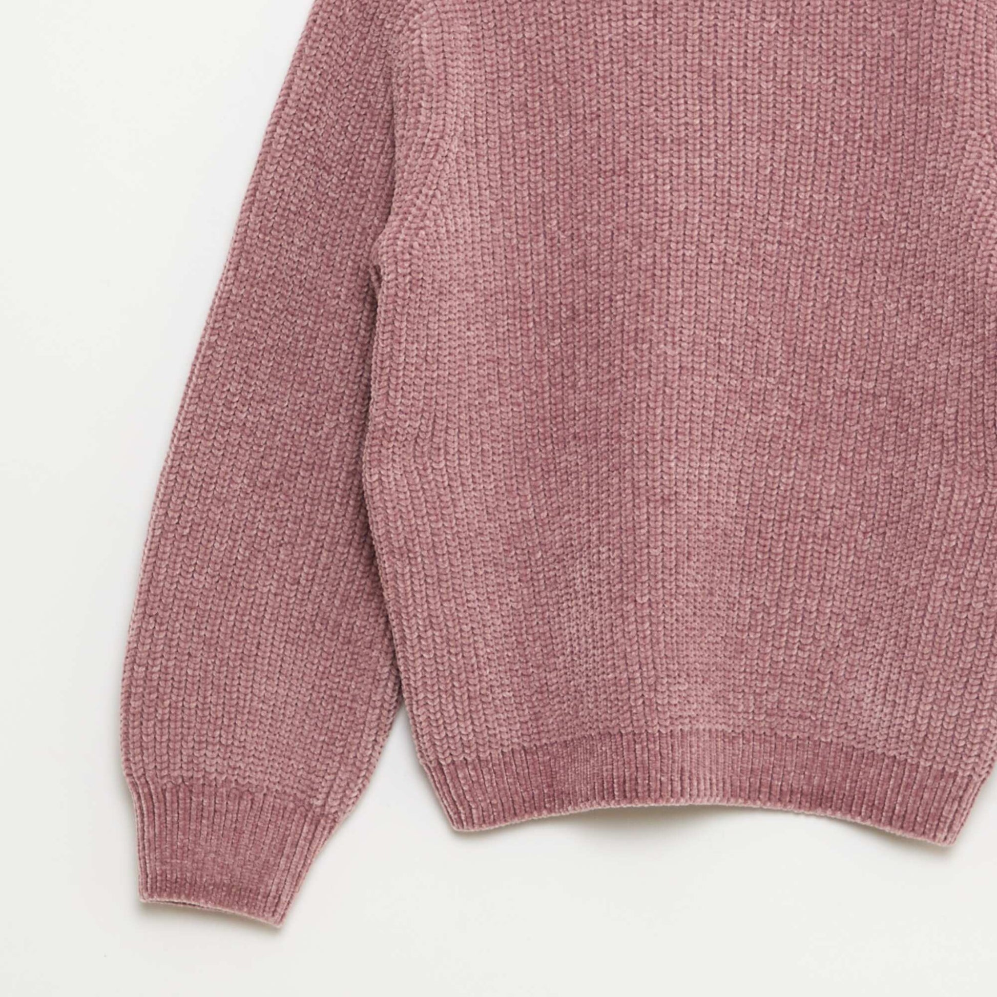 Pull épais en maille chenille ROSE
