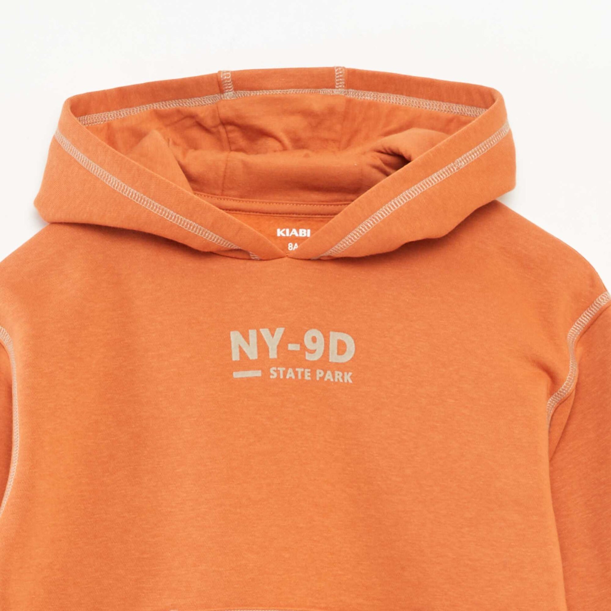 Sweat à capuche imprimé ORANGE