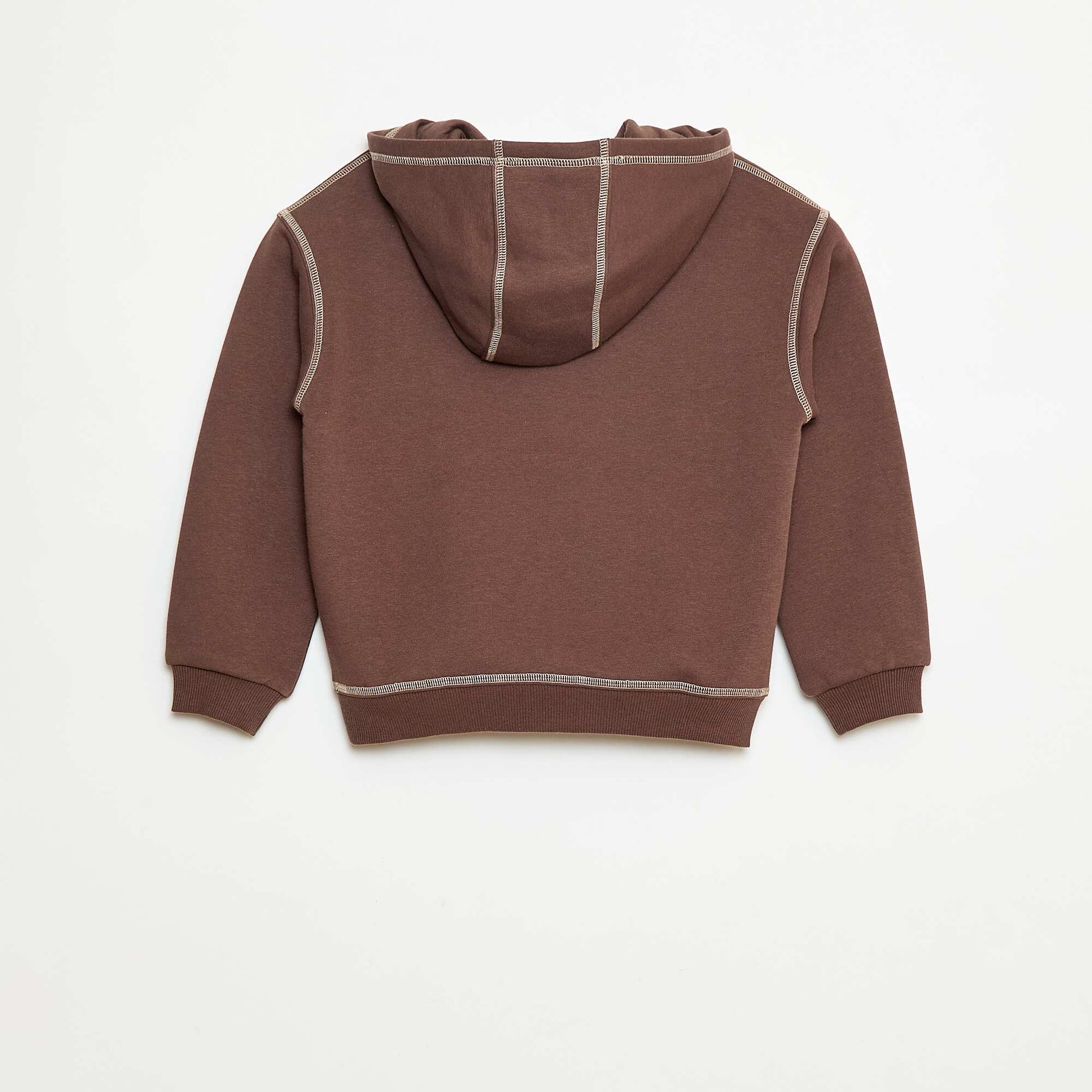 Sweat à capuche imprimé MARRON