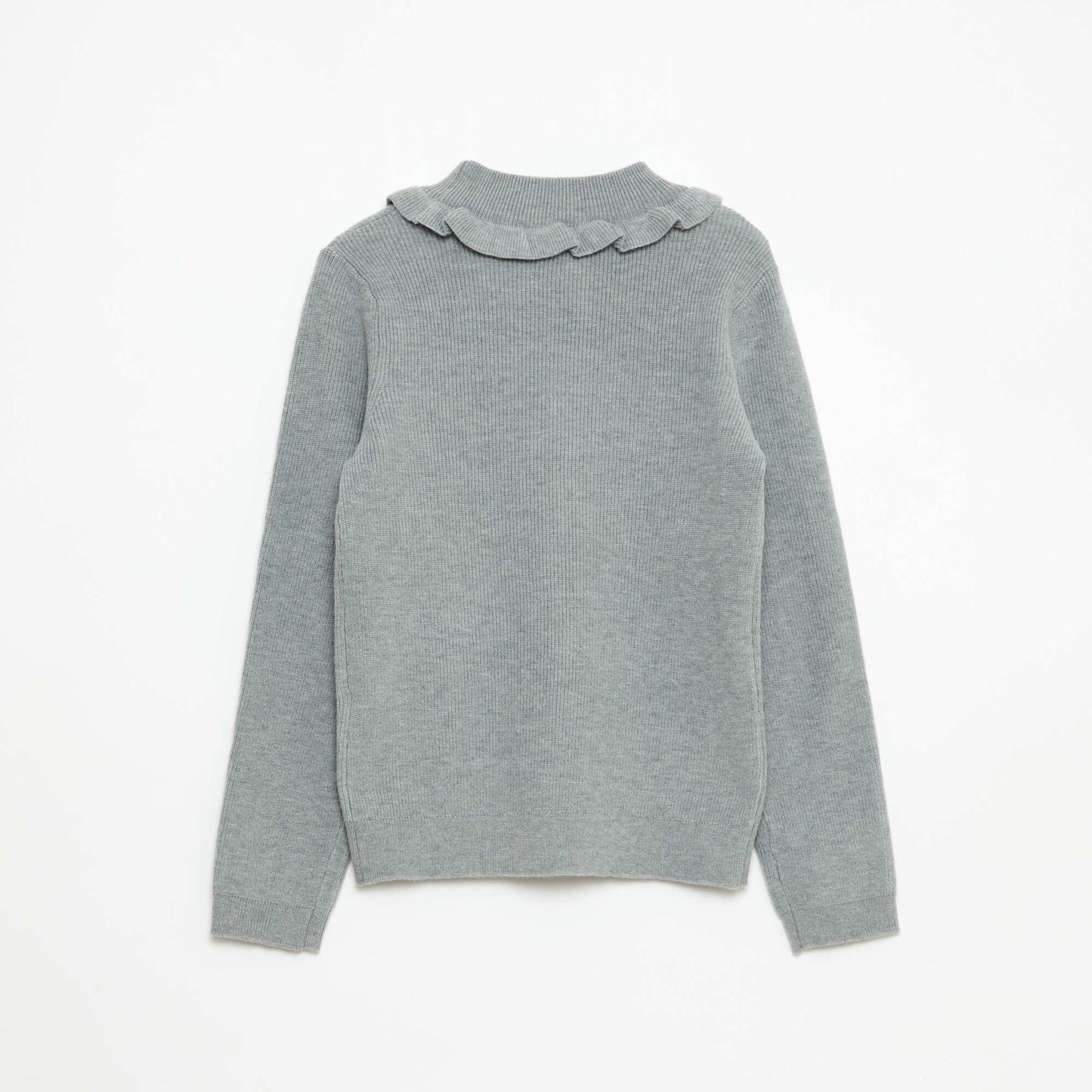 Pull en maille côtelée GRIS