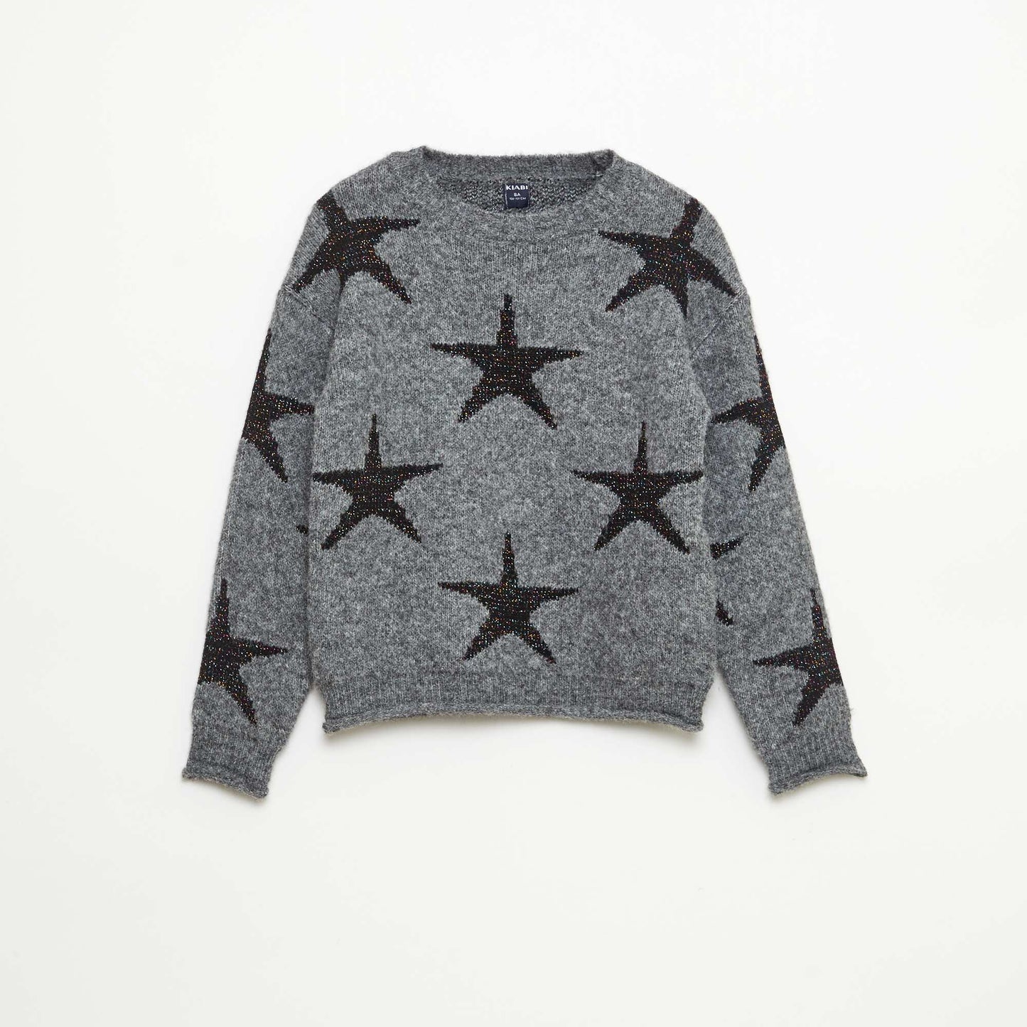 Pull en maille col rond GRIS