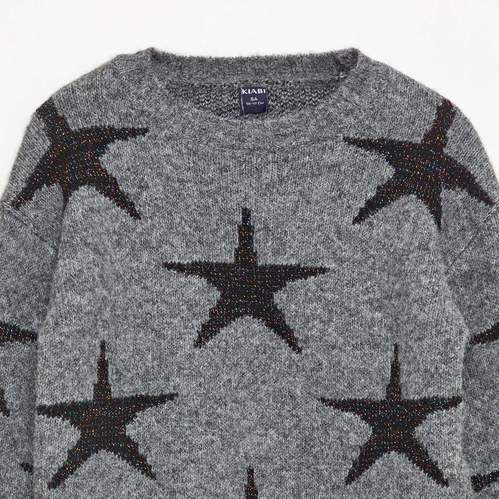 Pull en maille col rond GRIS