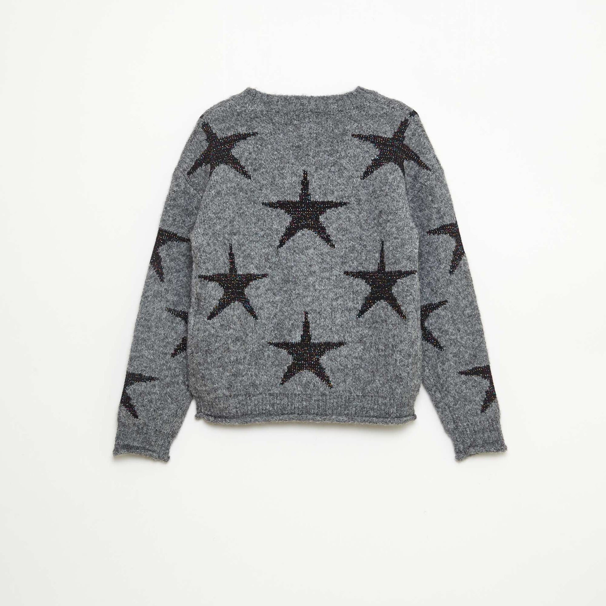 Pull en maille col rond GRIS