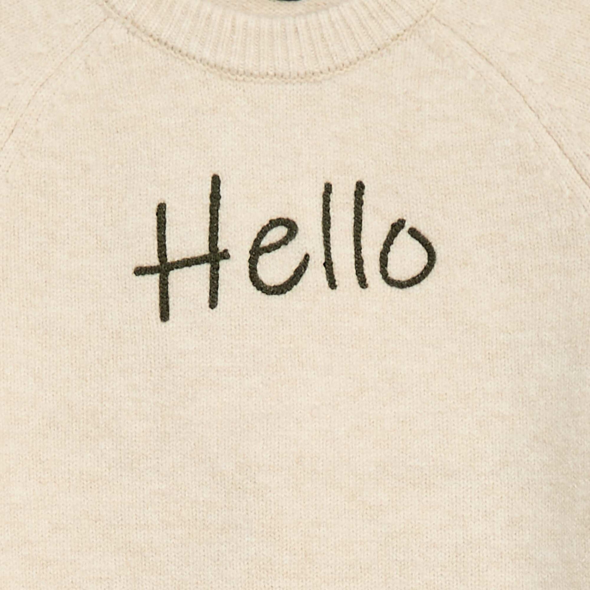 Pull col rond animé BEIGE