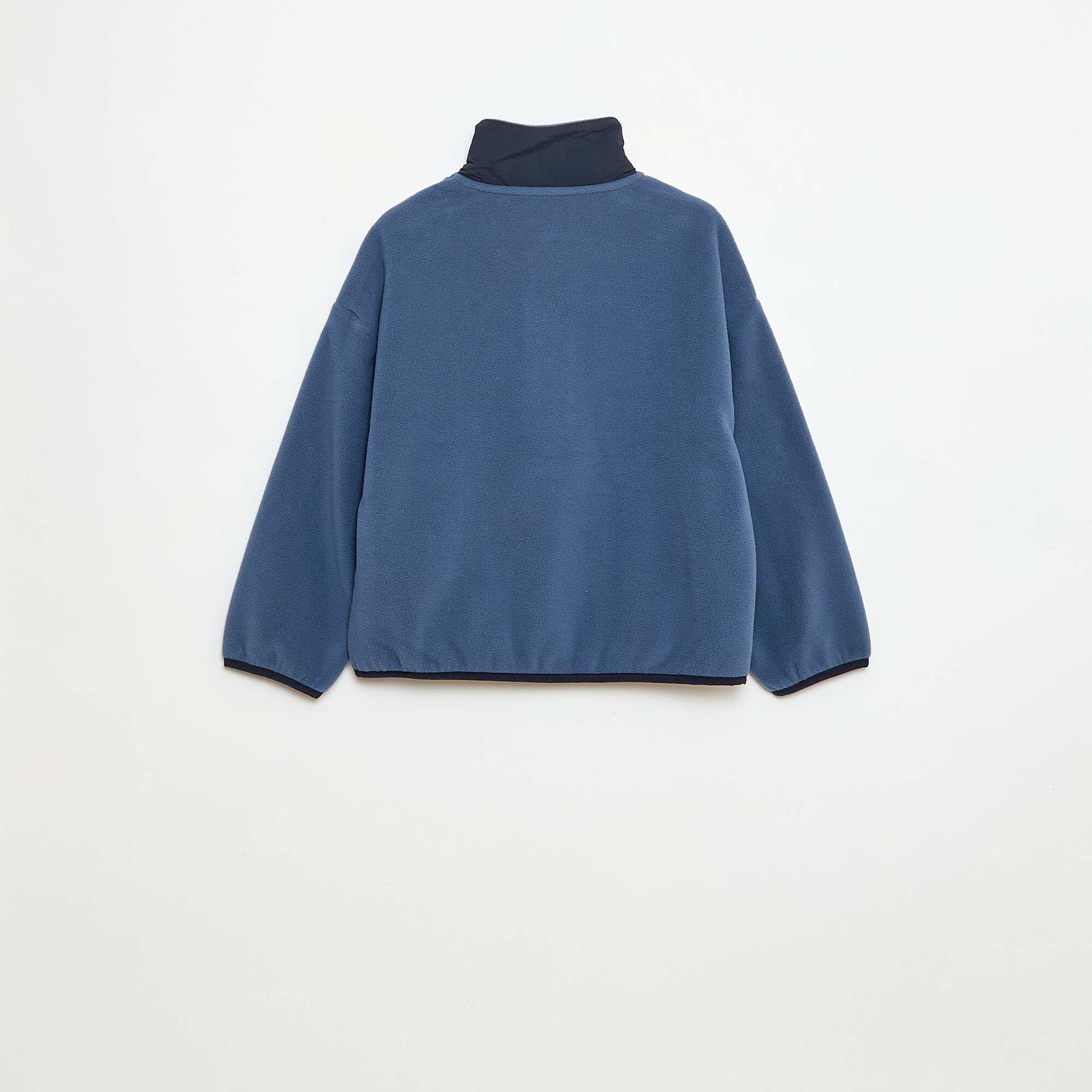 Sweat polaire col montant BLEU