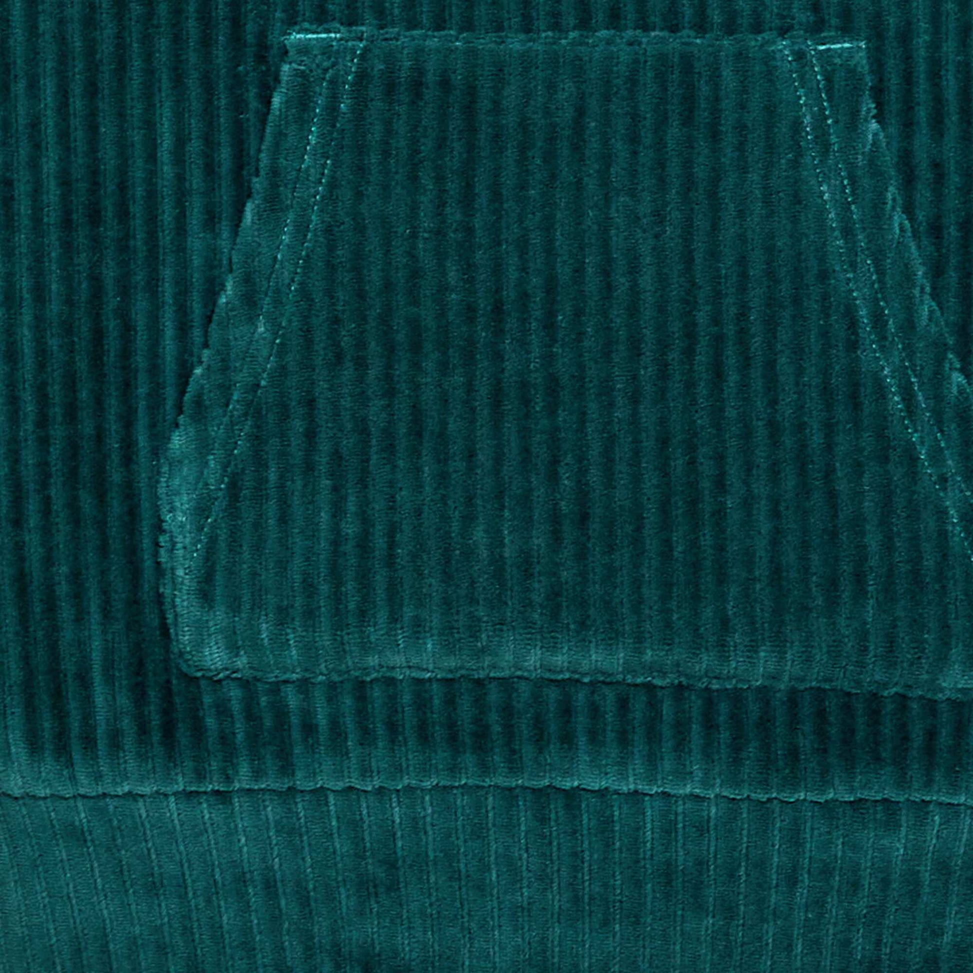 Sweat à capuche en velours côtelé VERT