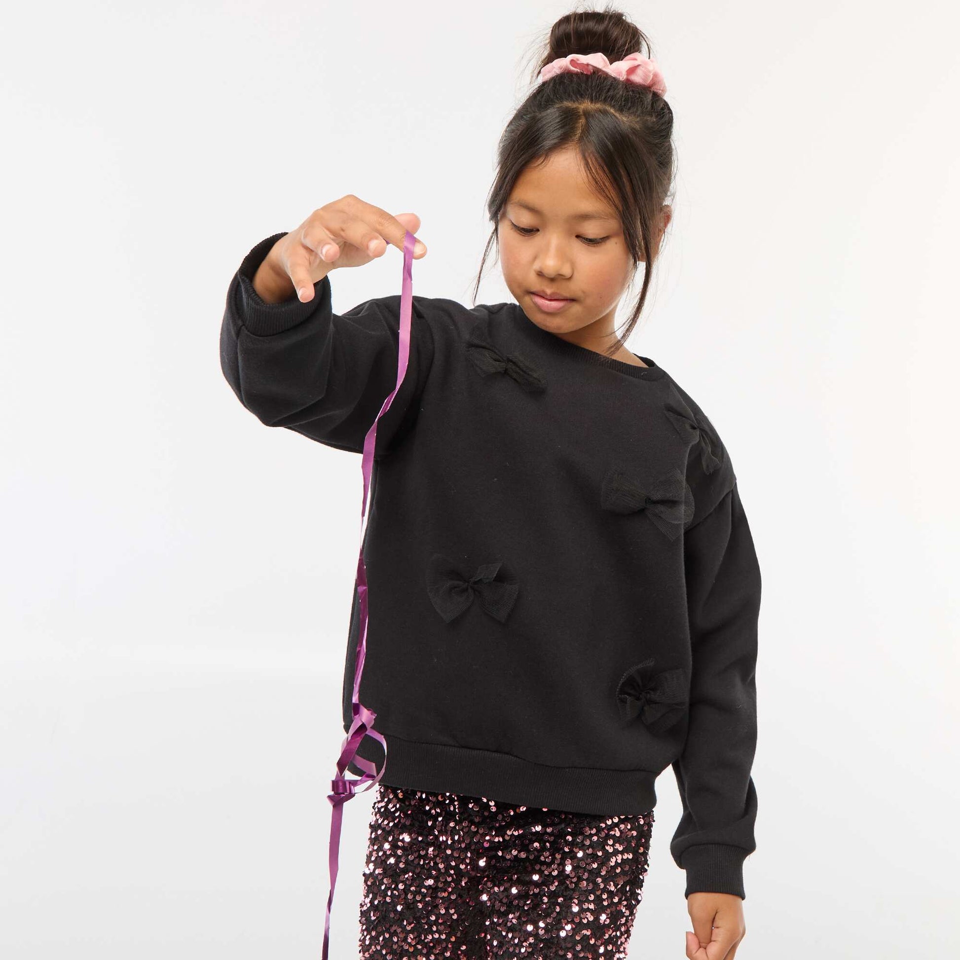 Sweat polaire fantaisie NOIR