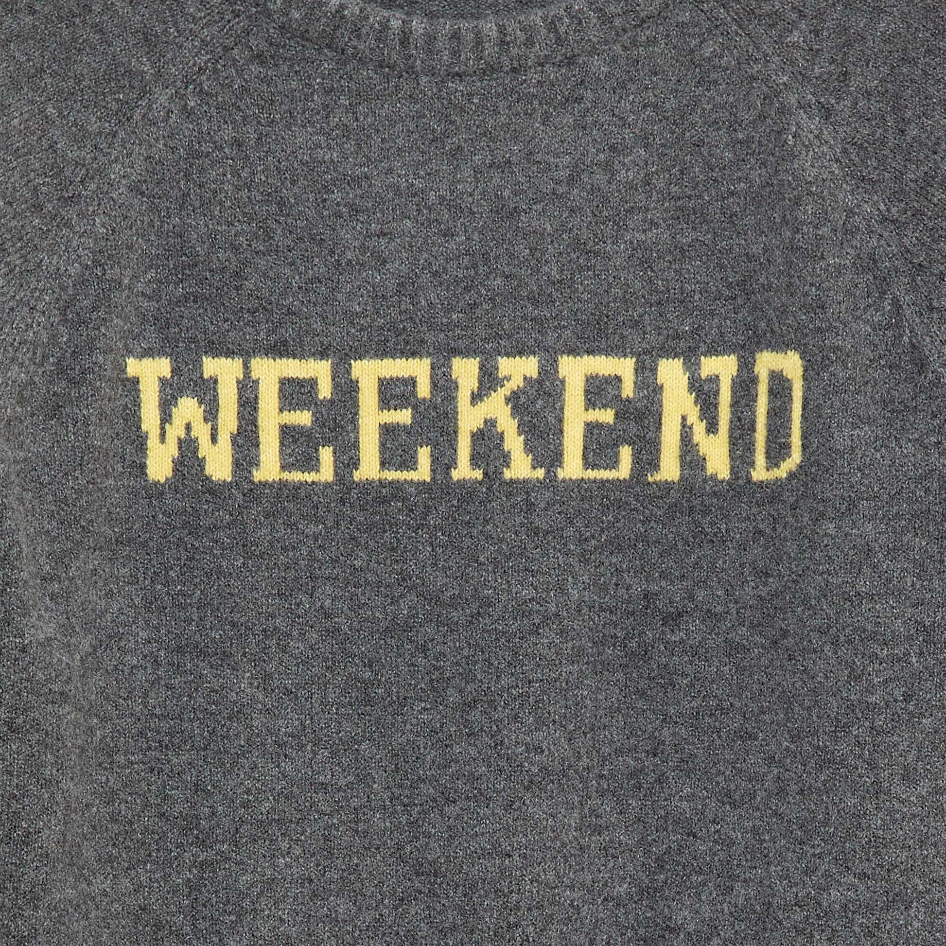 Pull ultra-doux à message GRIS