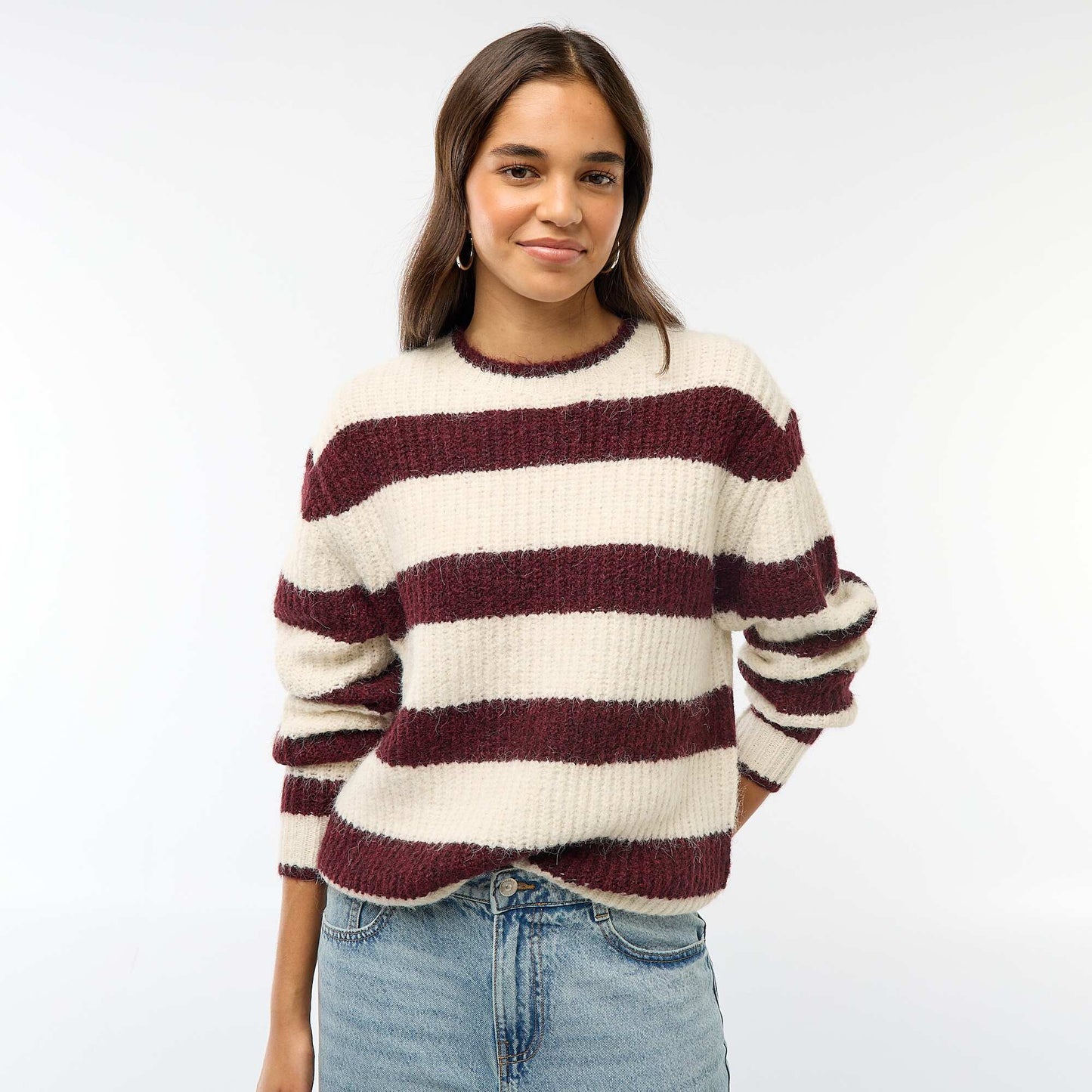 Pull en maille grosse jauge BEIGE