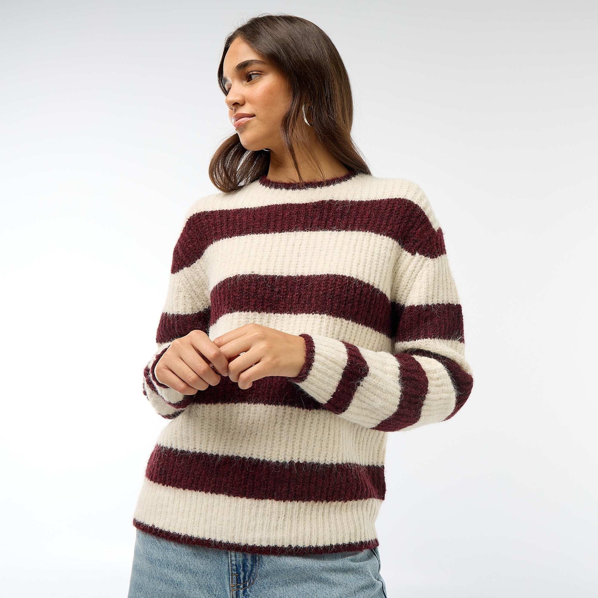 Pull en maille grosse jauge BEIGE