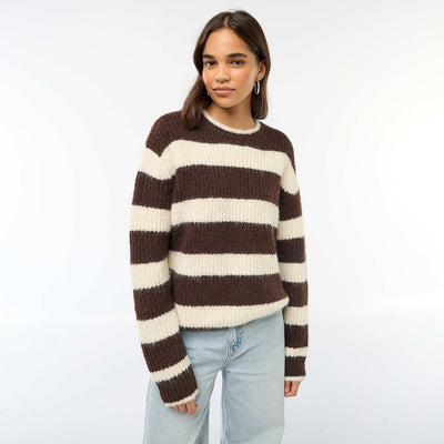 Pull en maille grosse jauge MARRON