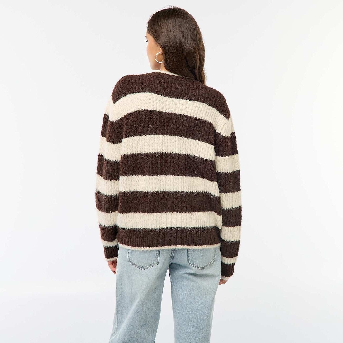 Pull en maille grosse jauge MARRON