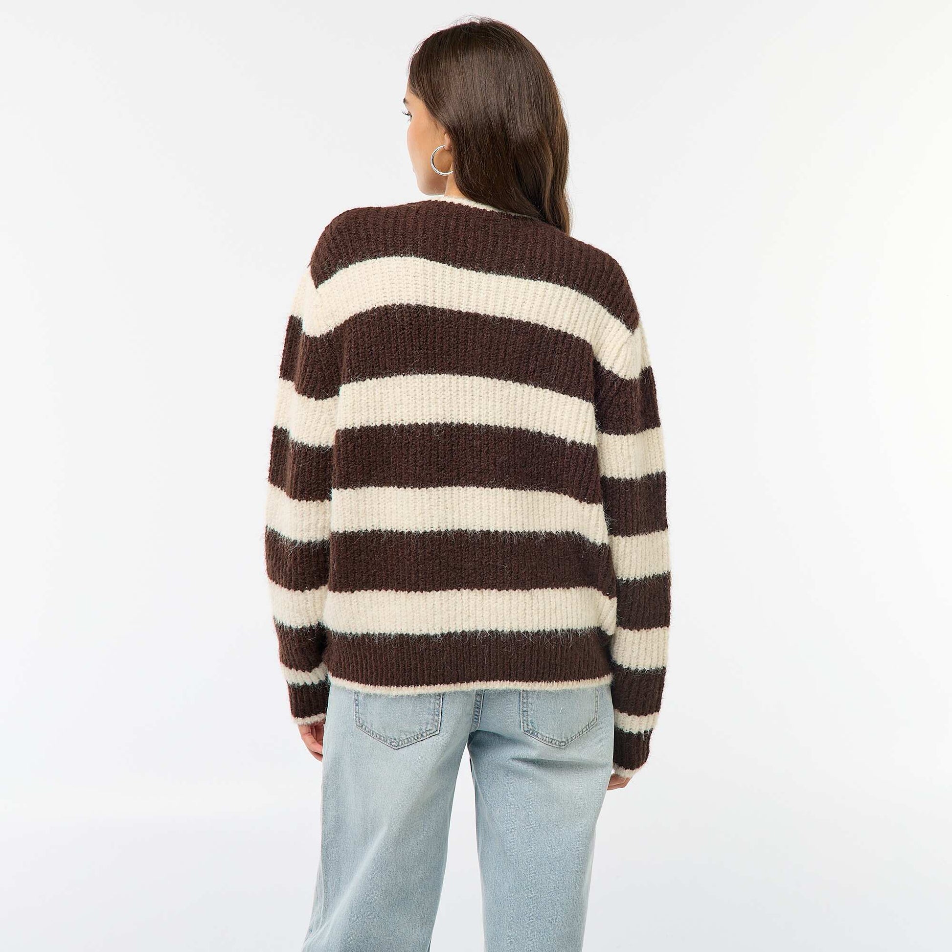 Pull en maille grosse jauge MARRON