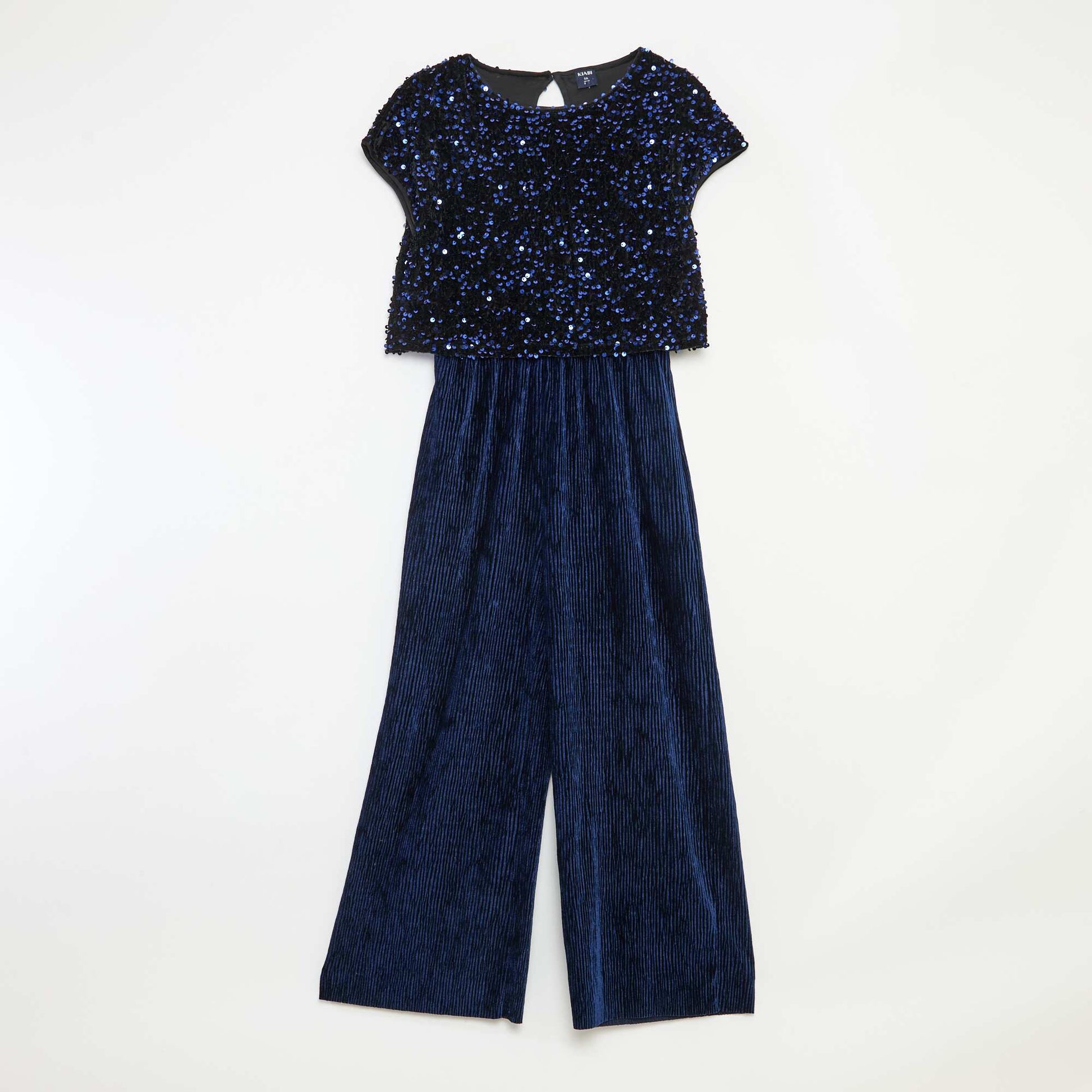 Combinaison en velours sequins BLEU