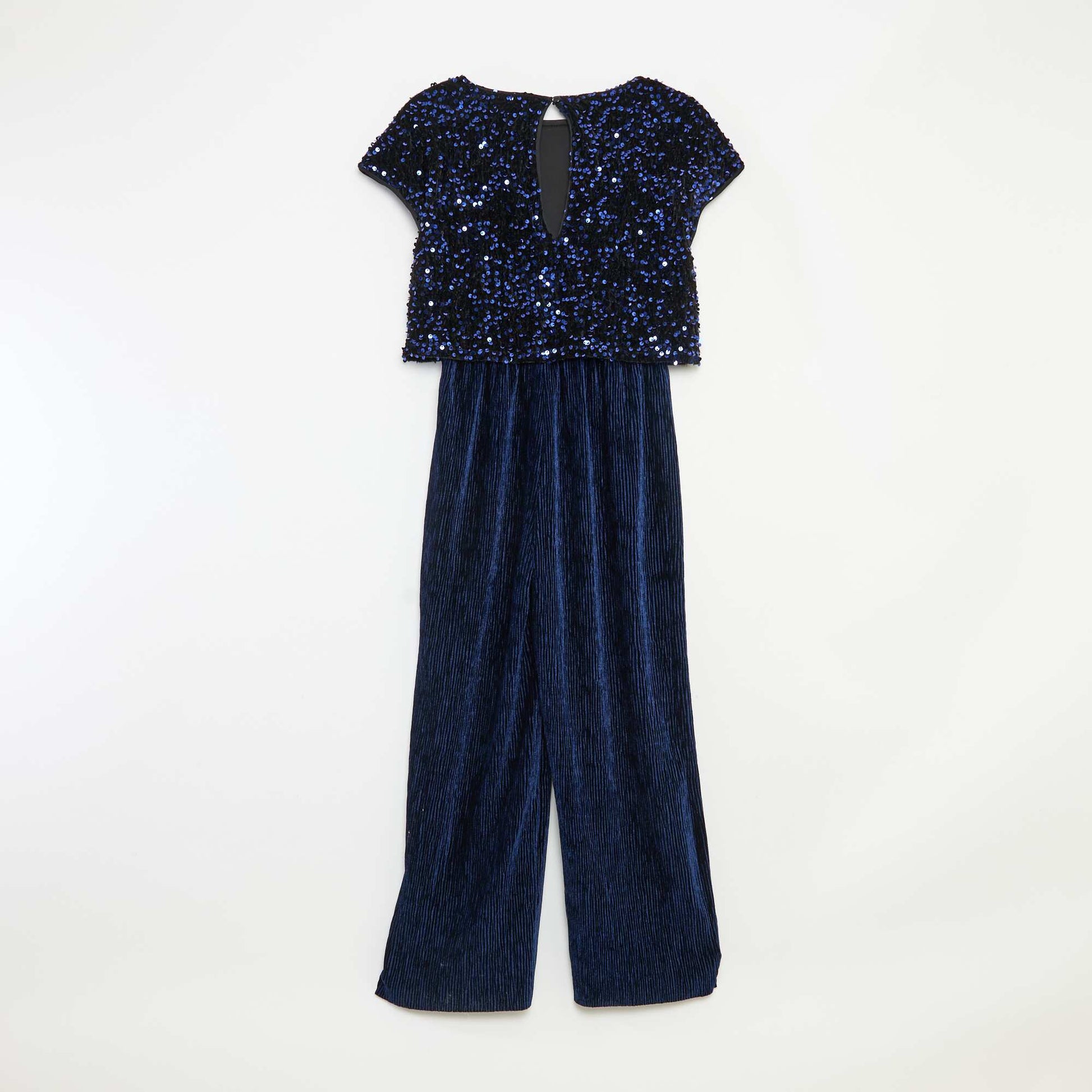 Combinaison en velours sequins BLEU