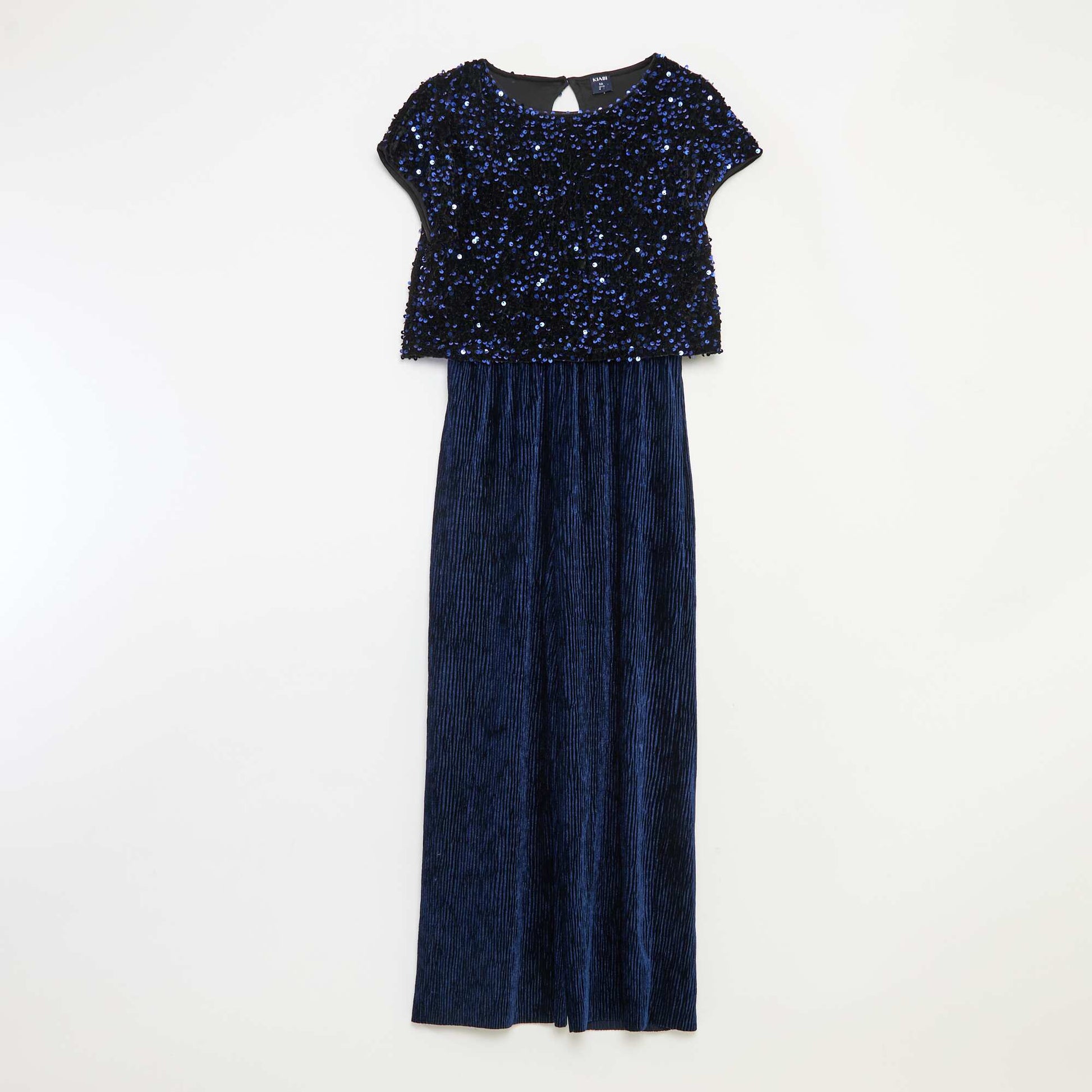 Combinaison en velours sequins BLEU