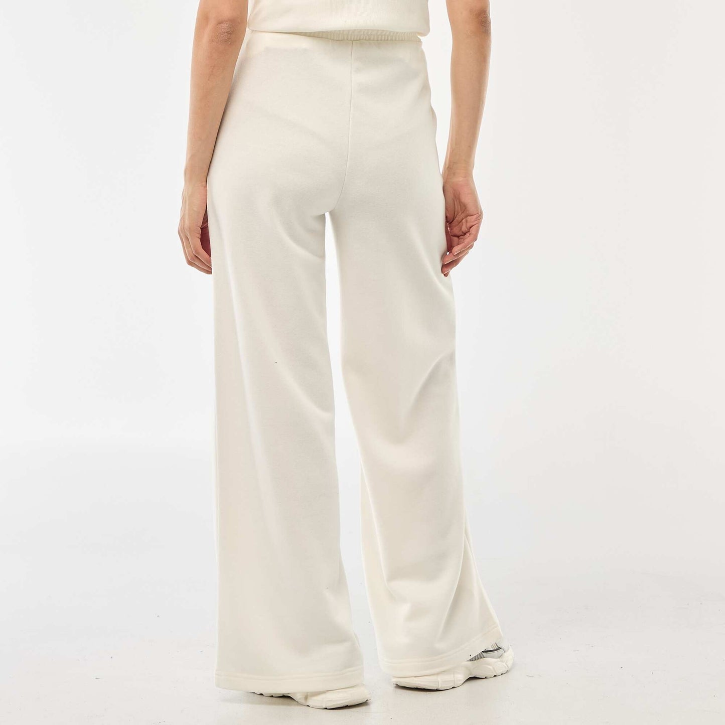 Jogging uni en coton BLANC