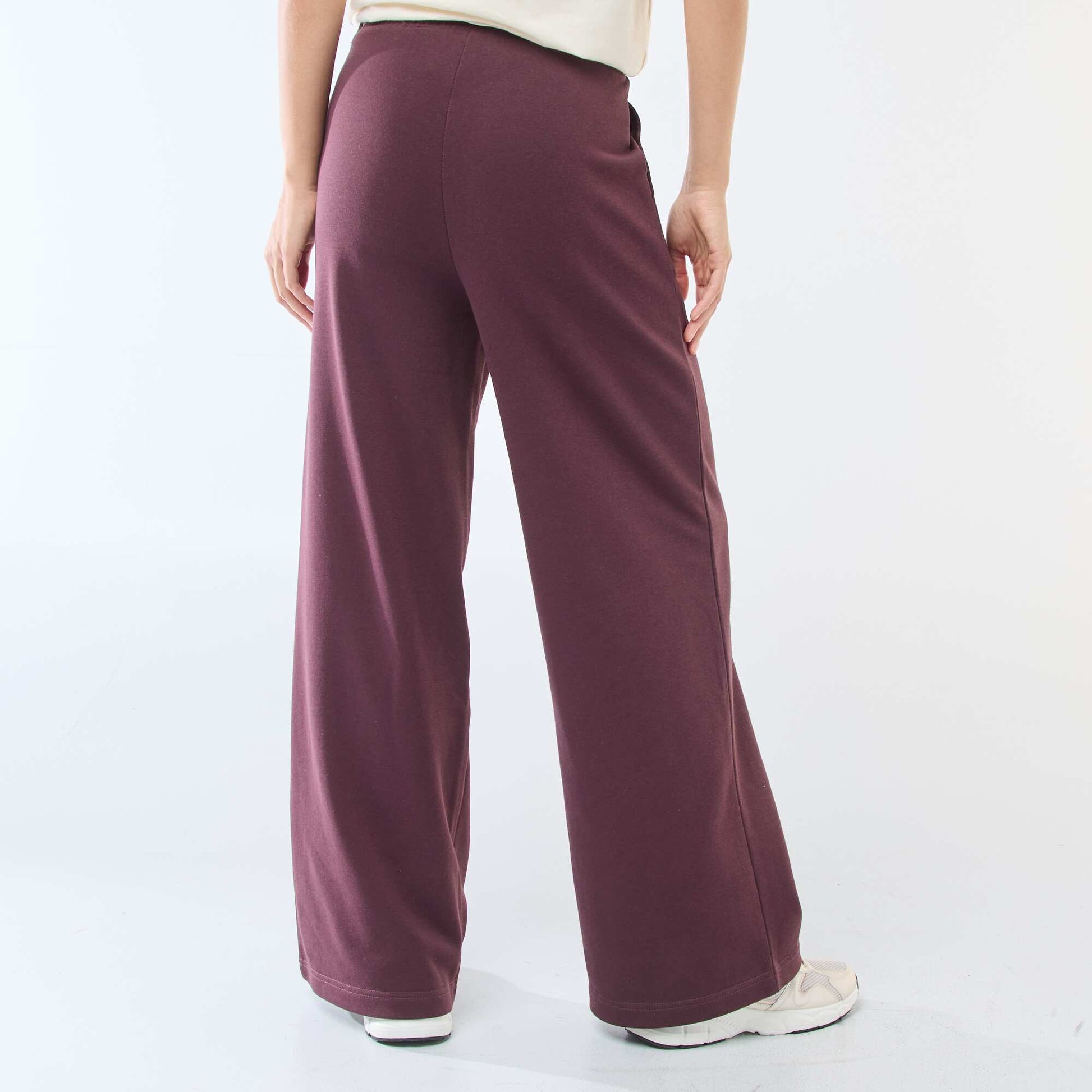 Jogging uni en coton VIOLET