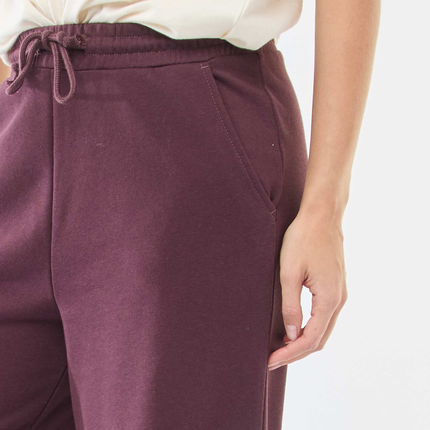 Jogging uni en coton VIOLET